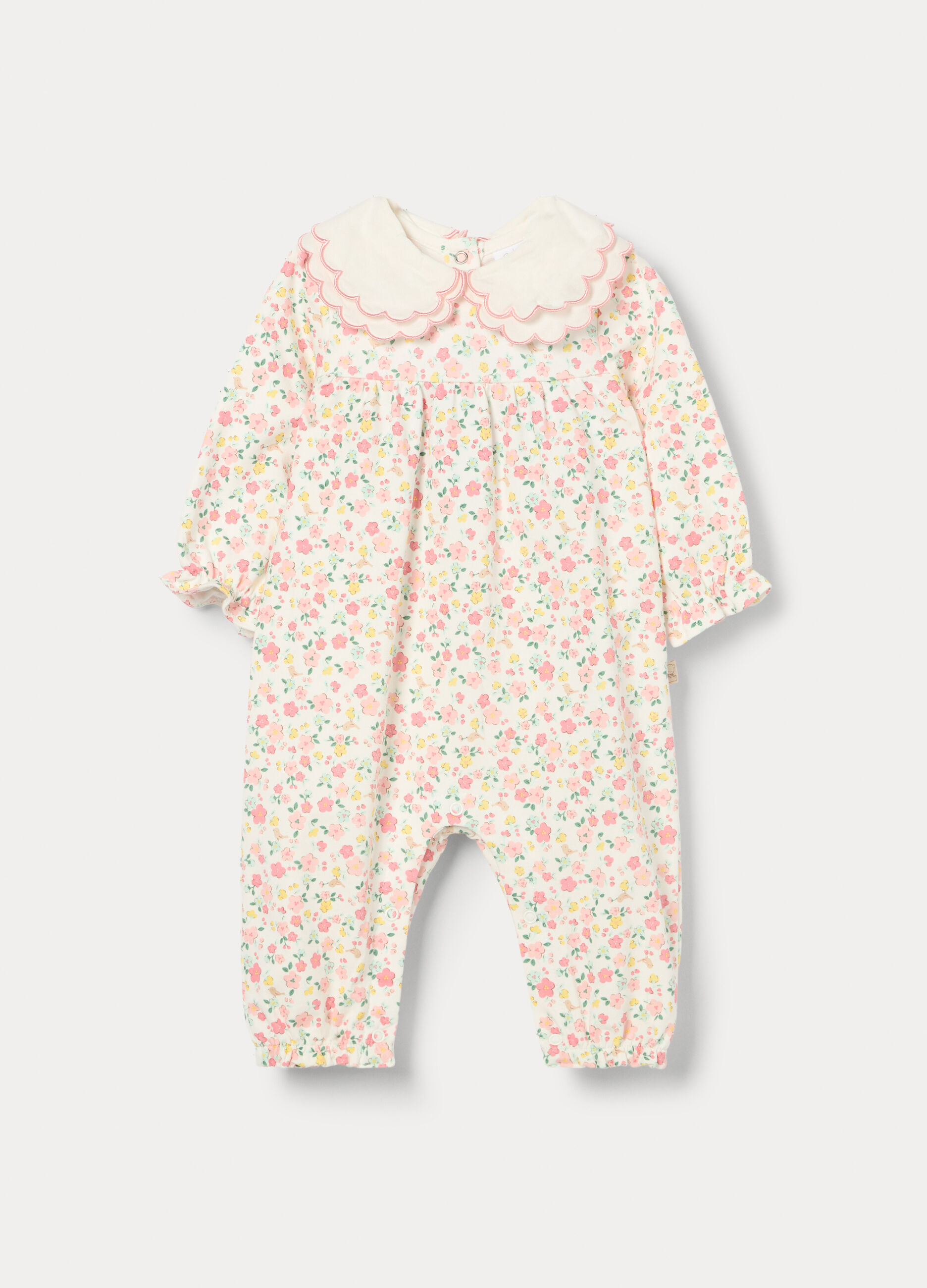 Tutina in french terry di cotone stretch neonata_0