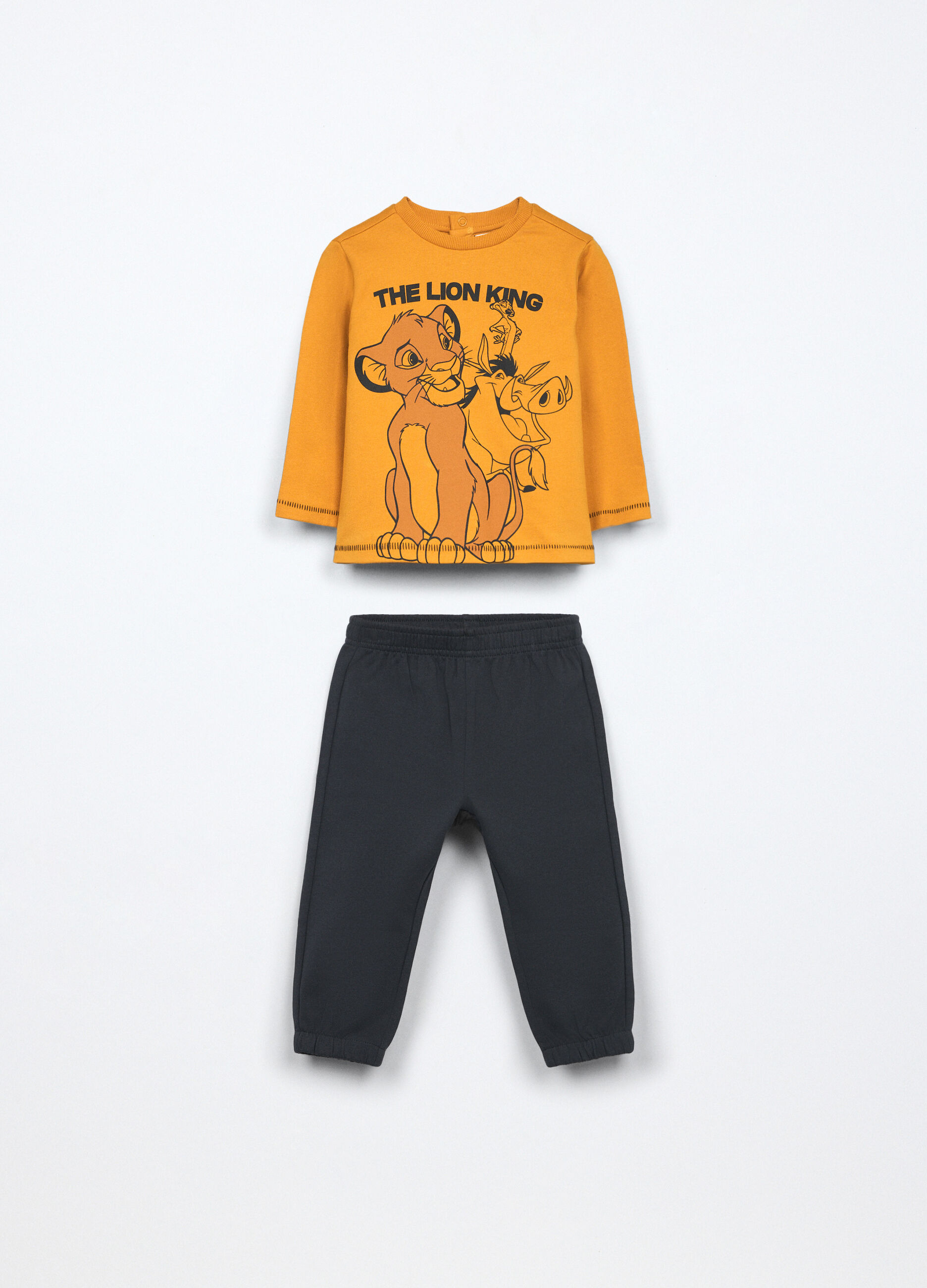 Jogging set in french terry di puro cotone neonato_0