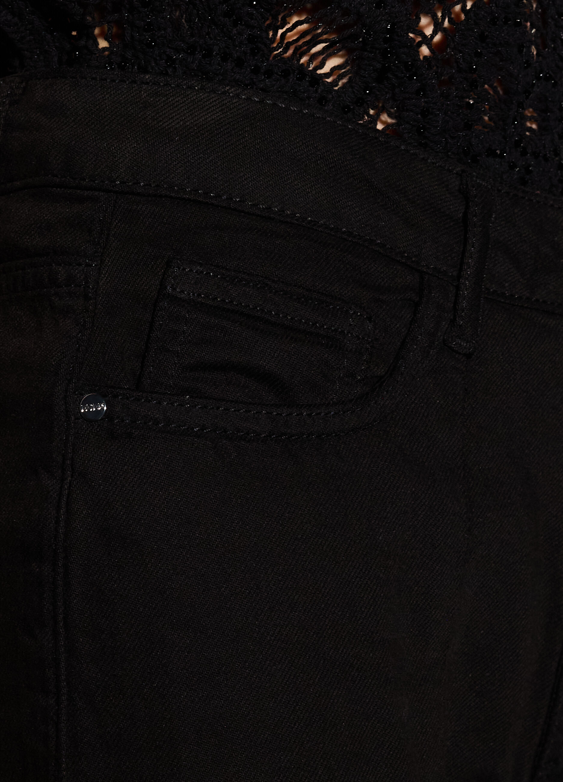 Pantaloni wide leg in denim donna_3