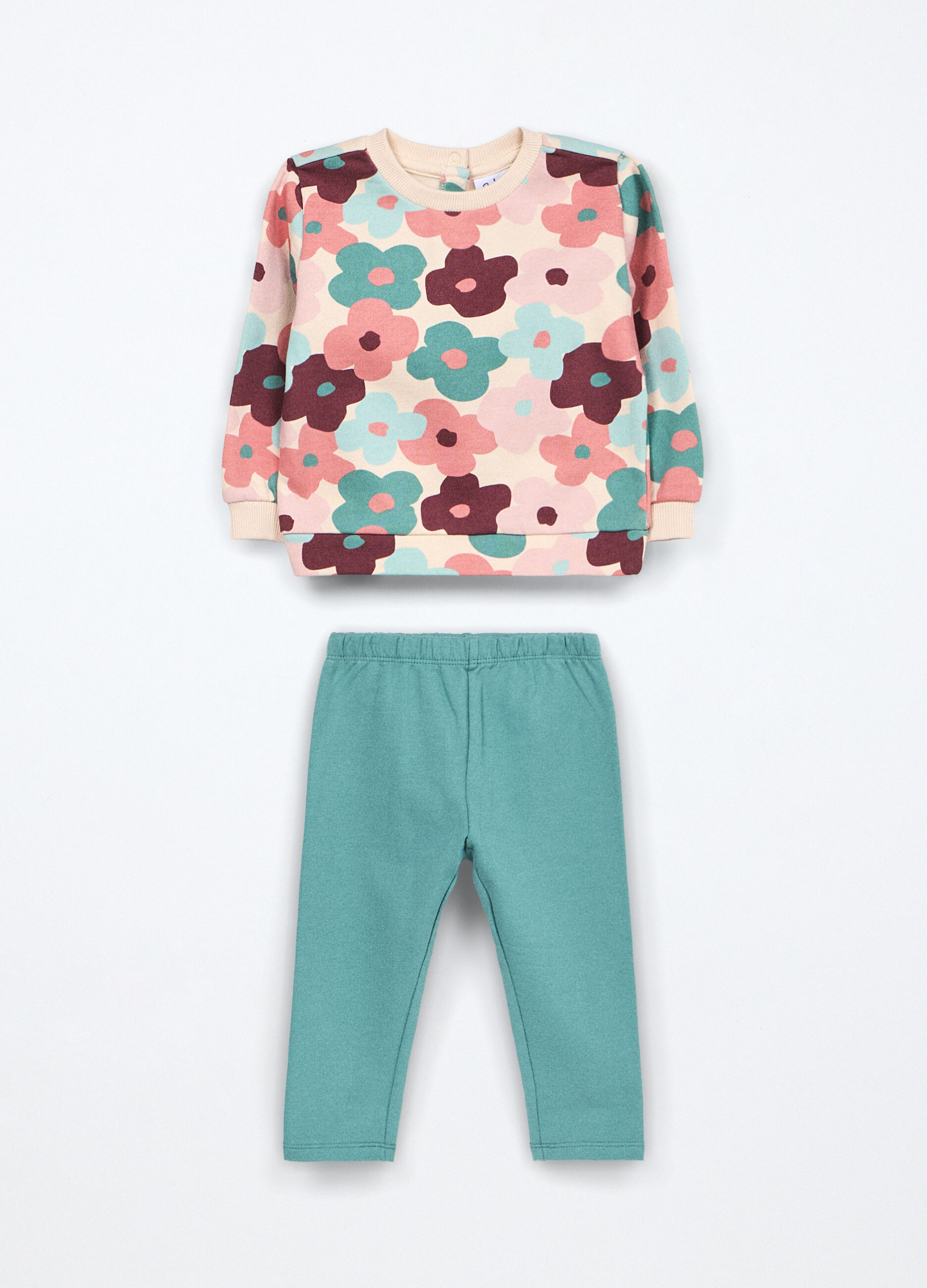 Jogging set in puro cotone fleece neonata_0