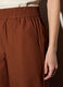 Pantaloni regular fit in popeline di puro cotone donna_3