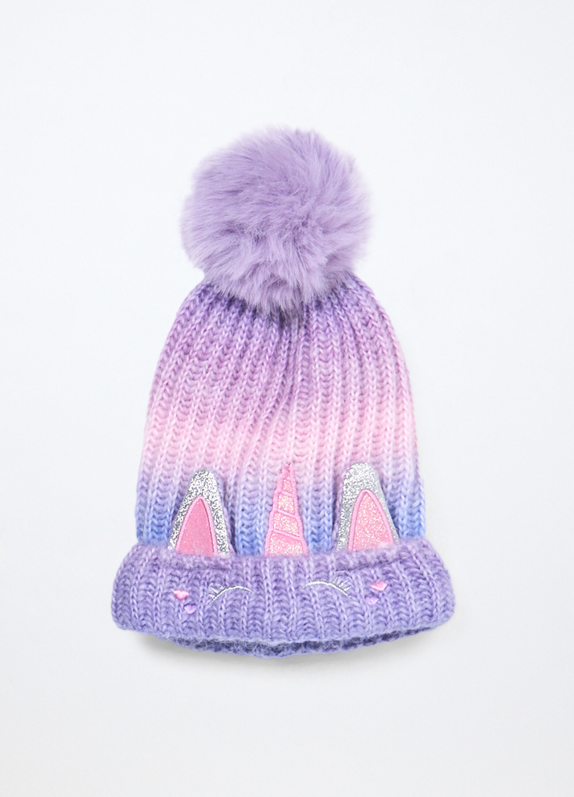 Berretto tricot con pon pom_0