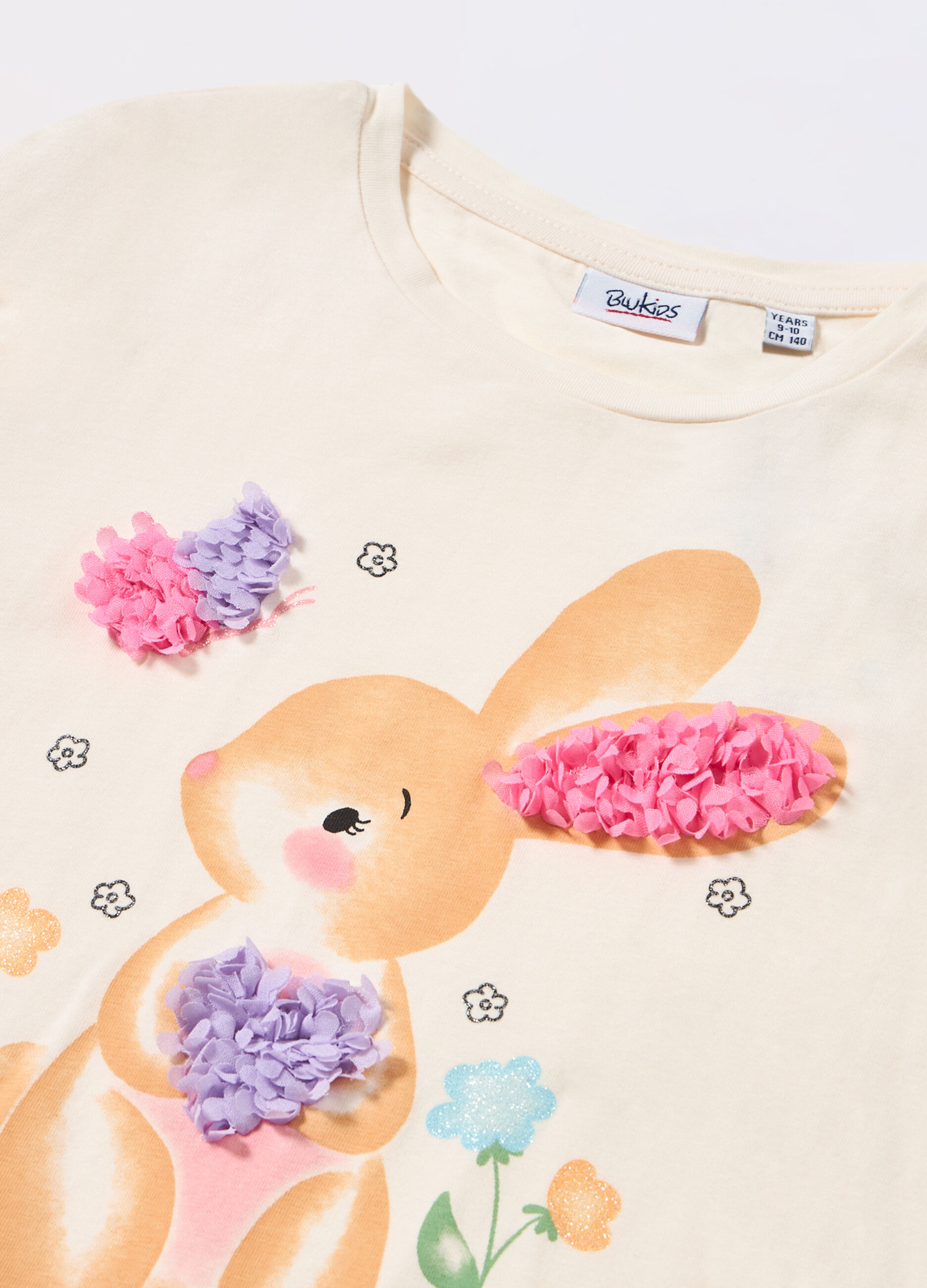 T-shirt in jersey di cotone stretch bambina_1