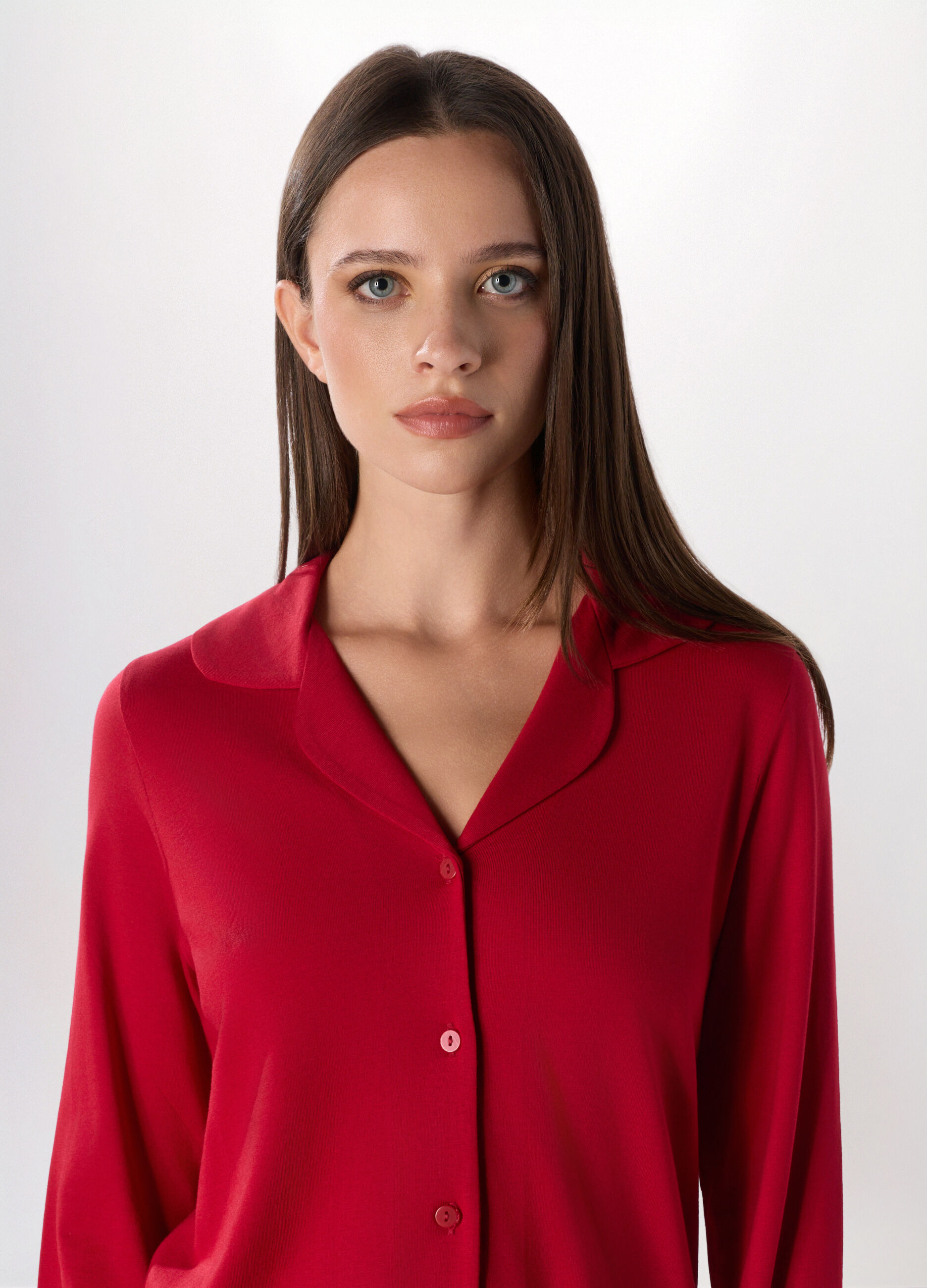 Set pigiama lungo in cotone misto modal donna_2