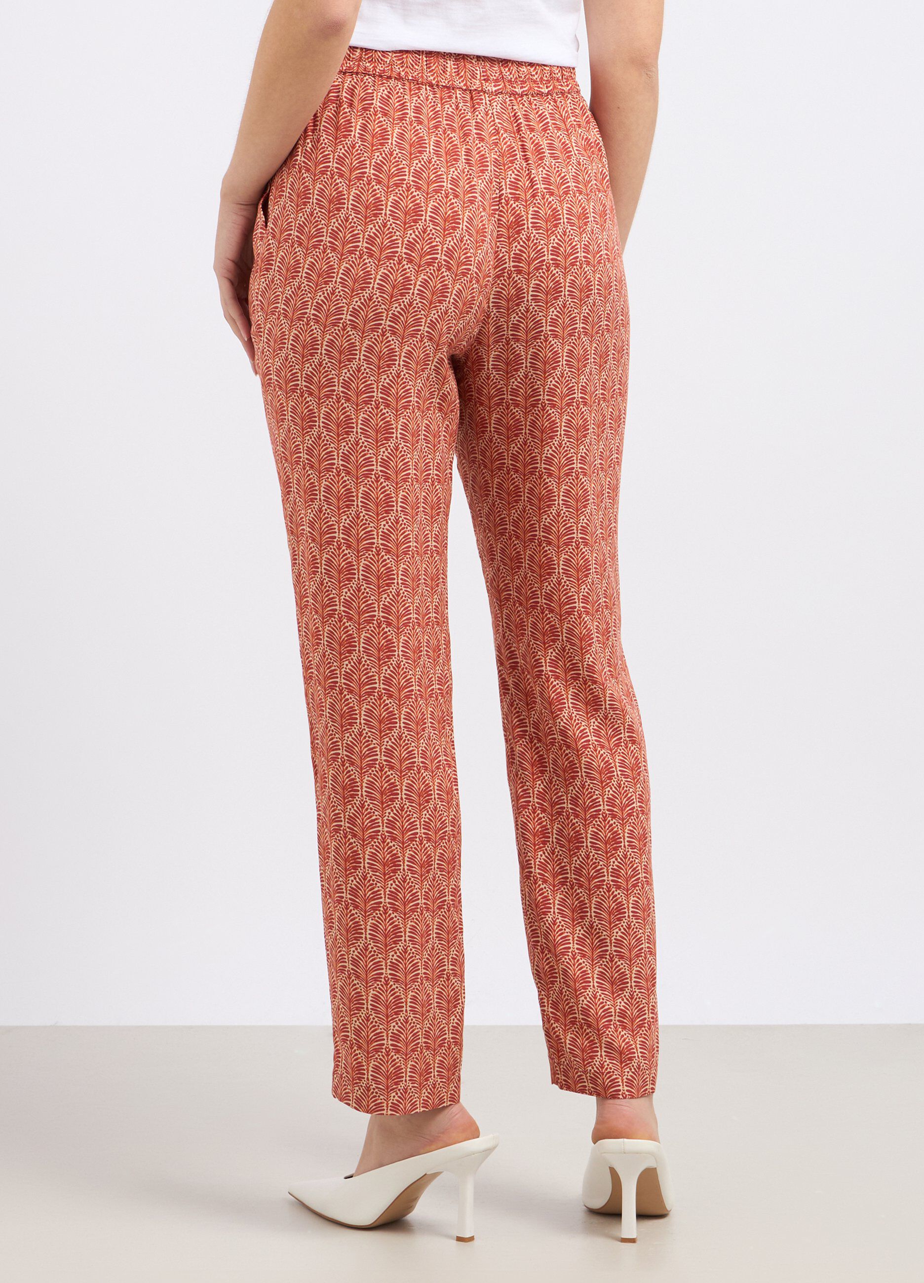Pantaloni in pura viscosa con stampa donna_1