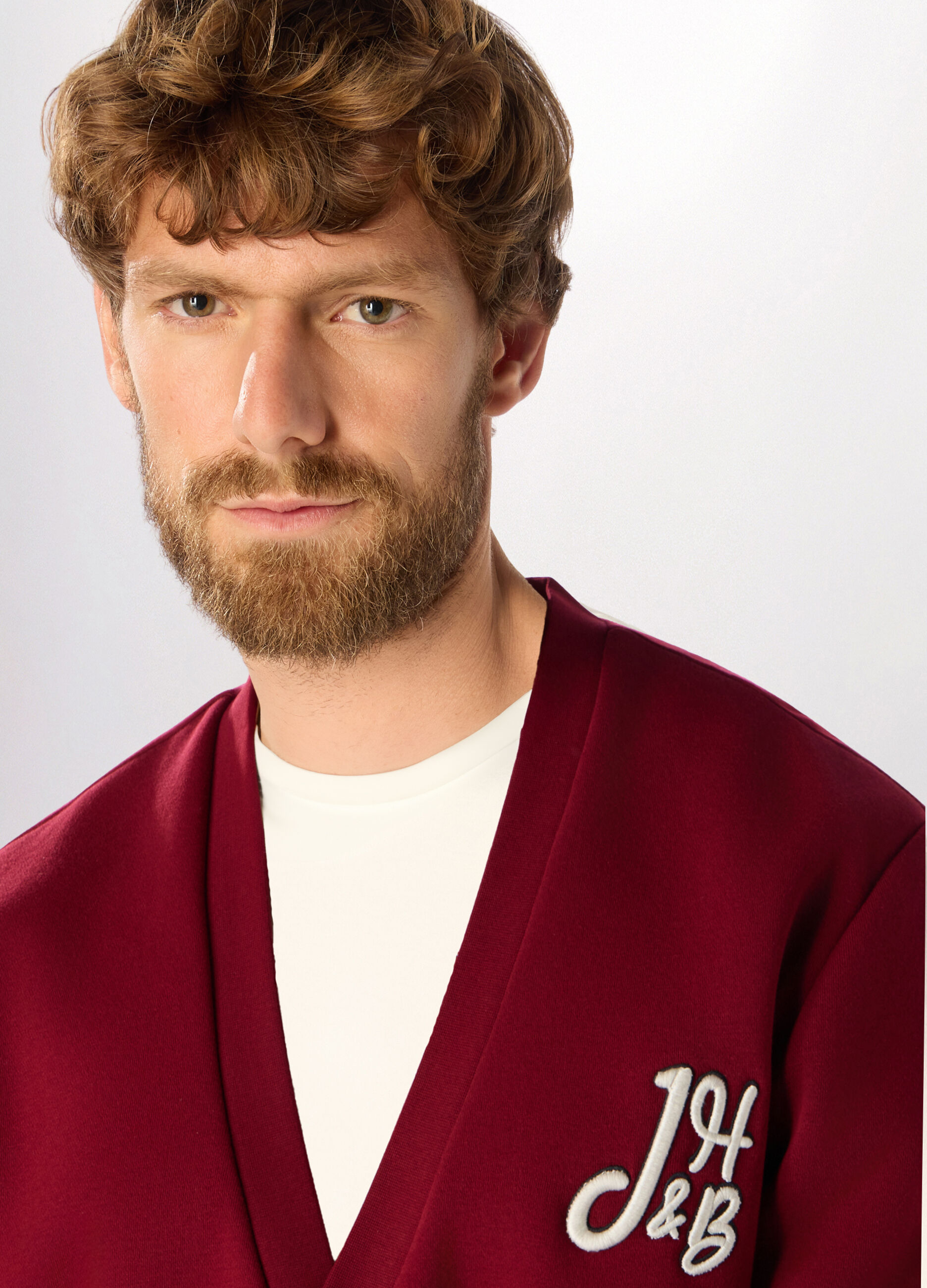 Cardigan in felpa misto cotone uomo