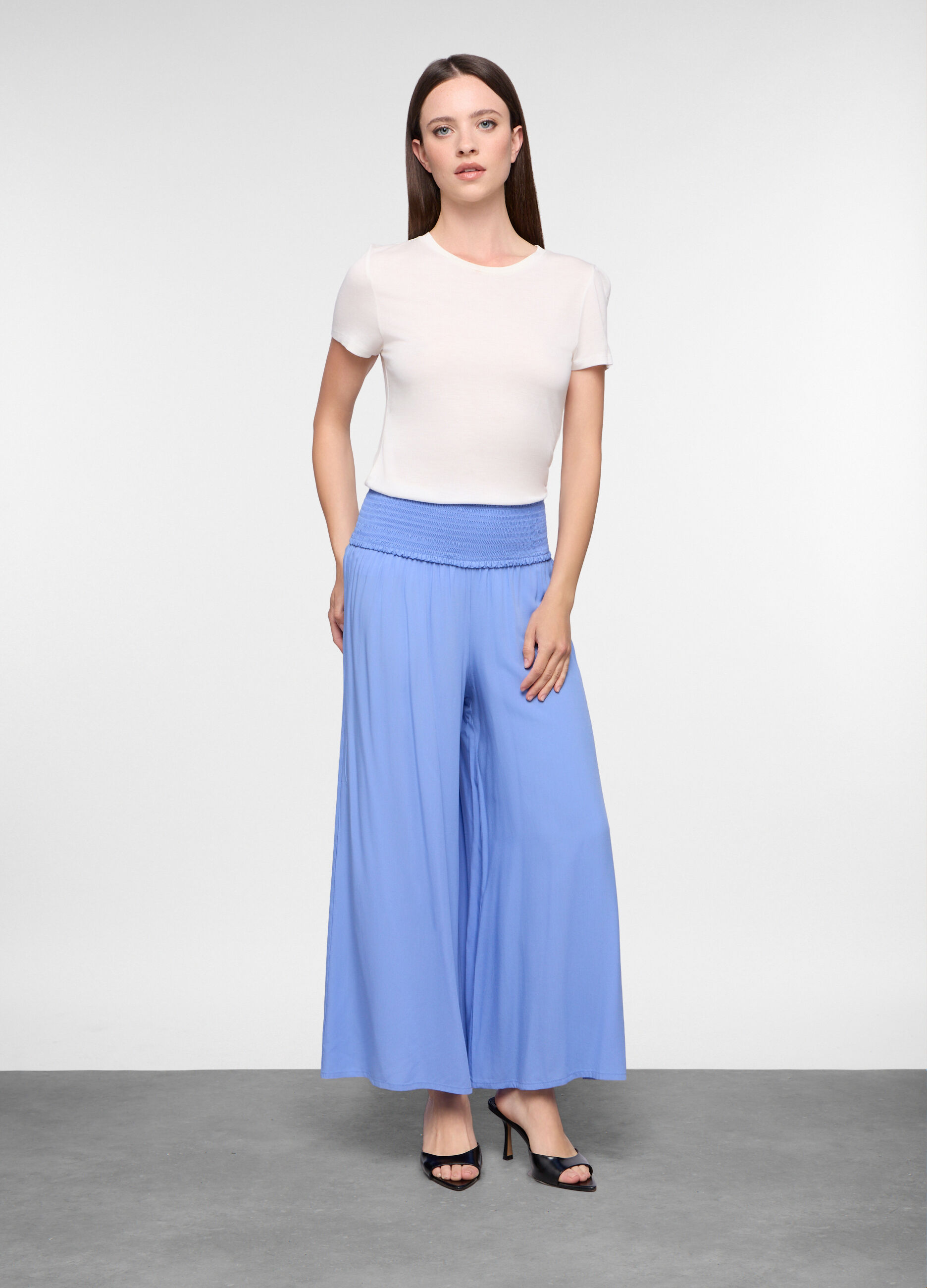 Pantaloni Wide Leg in pura viscosa donna_0