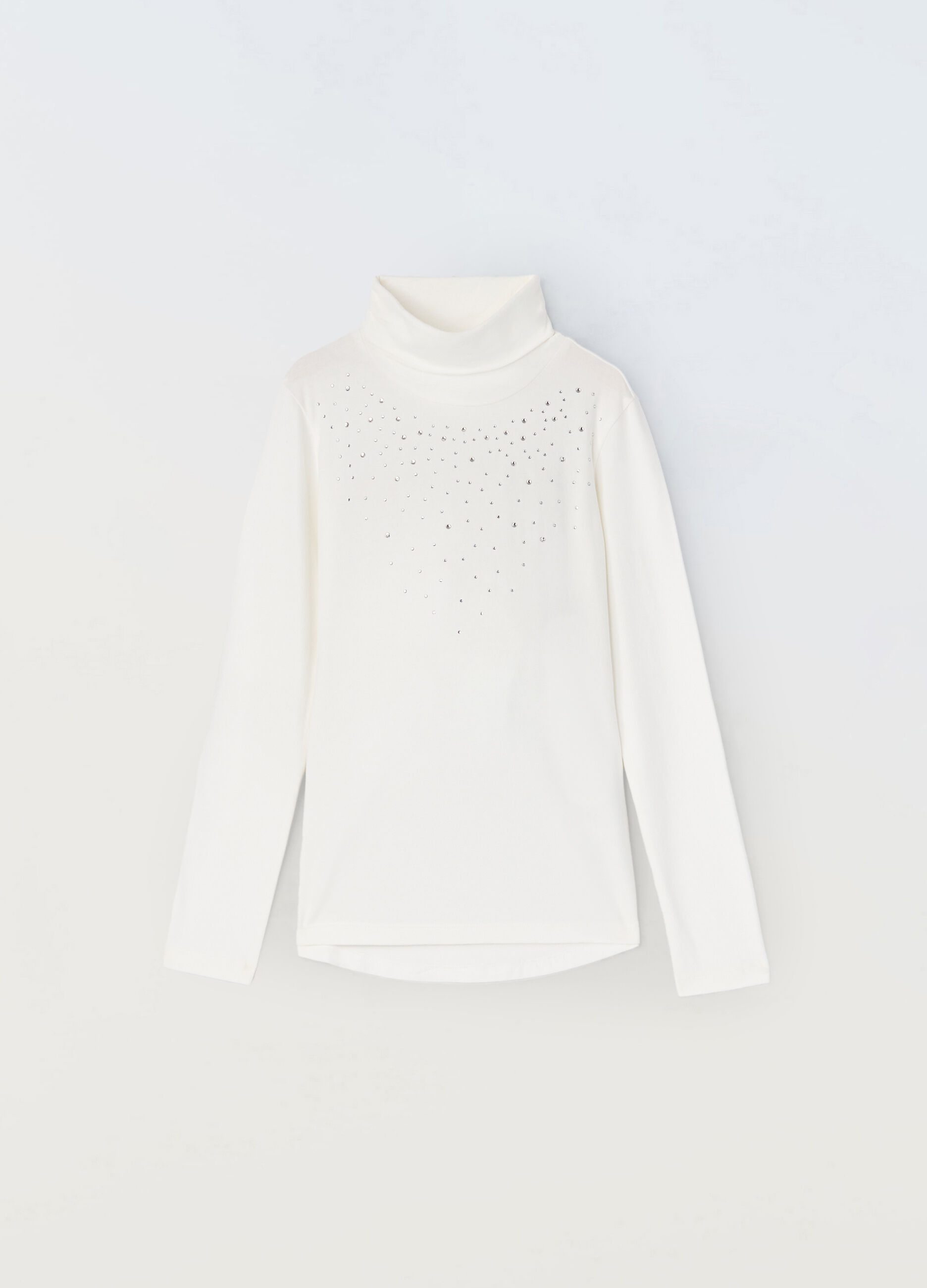 Lupetto in jersey di cotone stretch ragazza_0