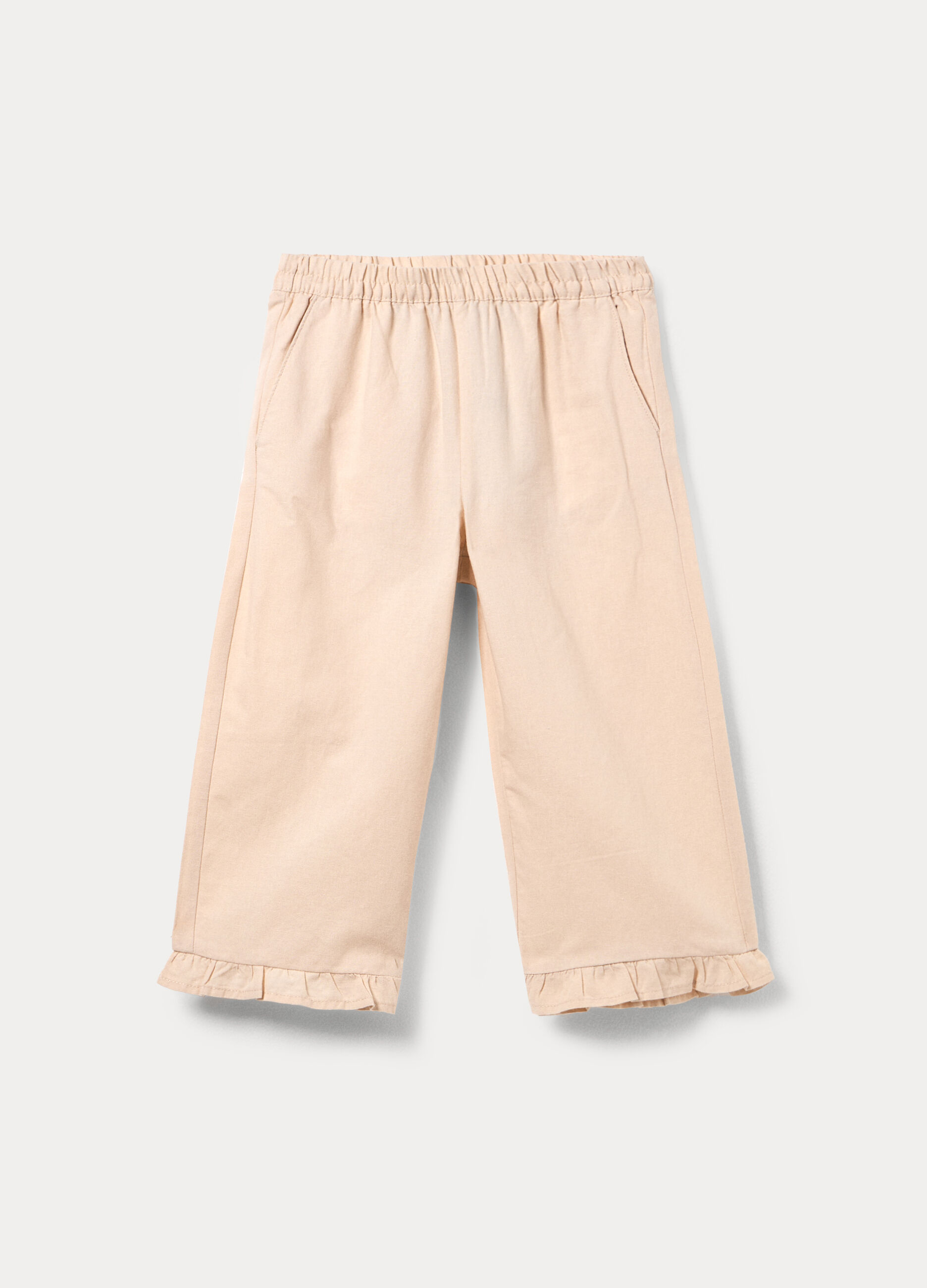 Pantaloni misto lino bambina_0