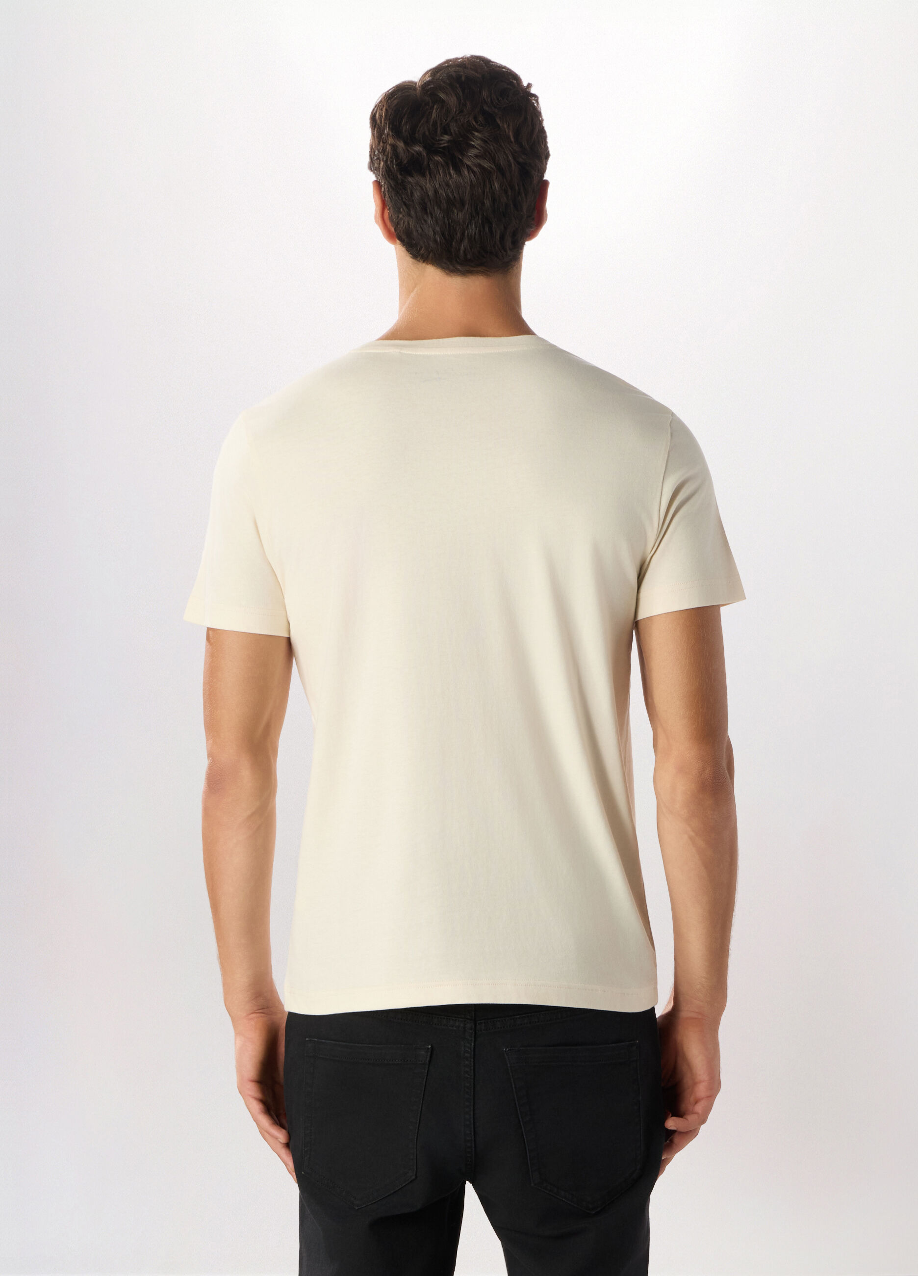 T-shirt a maniche corte con stampa uomo_1