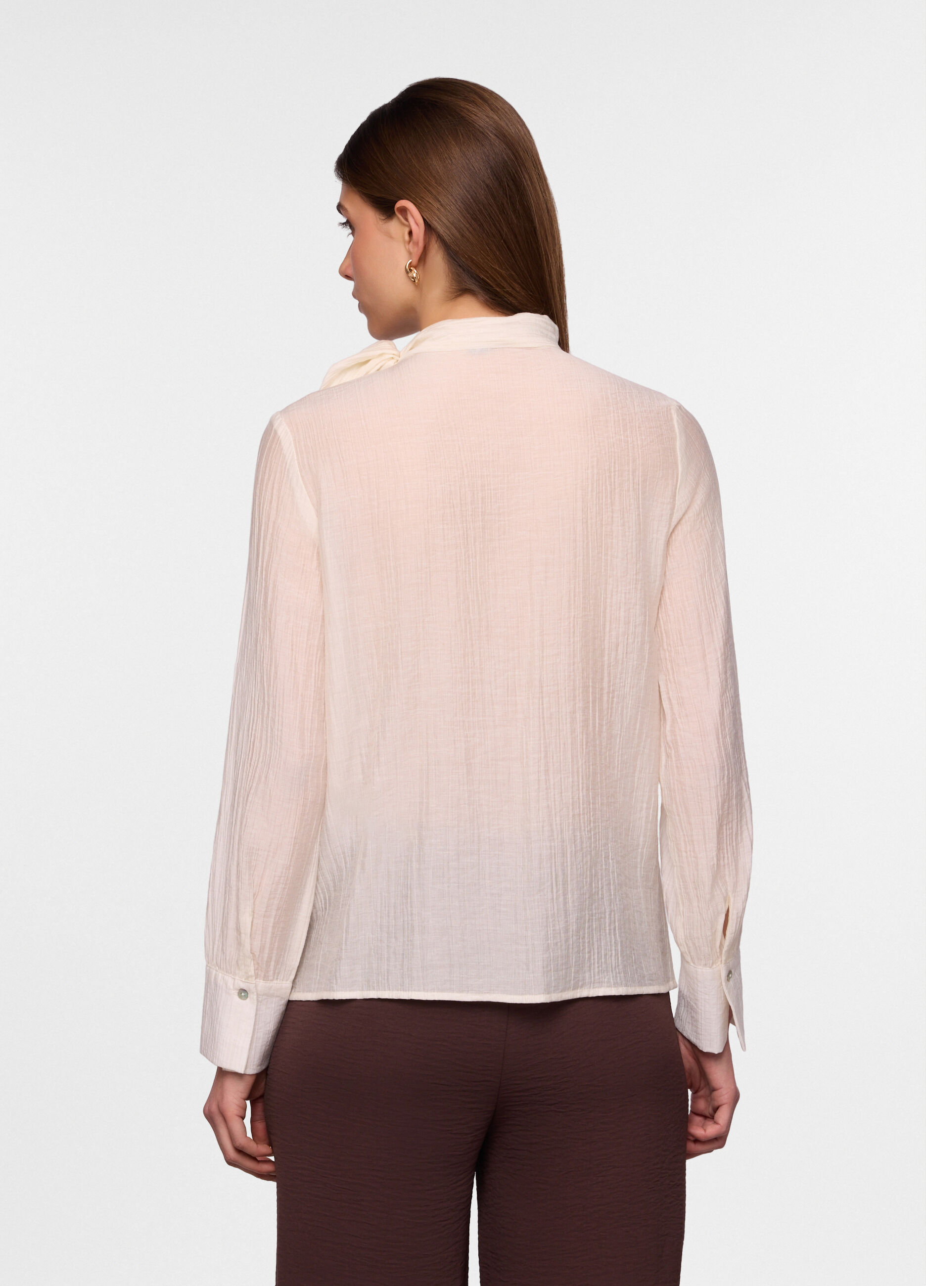 Blusa crepe mista lyocell donna_1