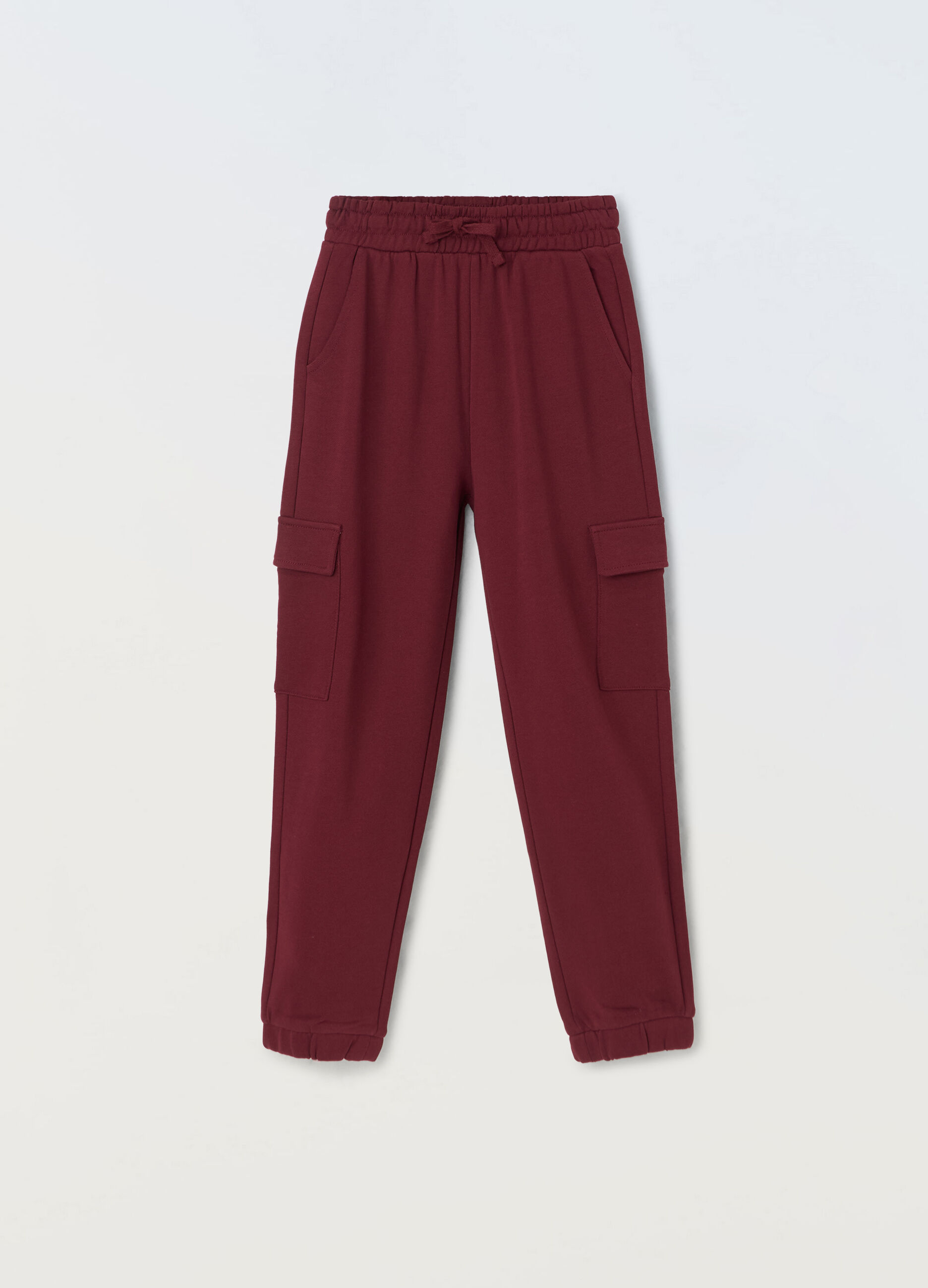Joggers cargo in french terry di puro cotone ragazza_0