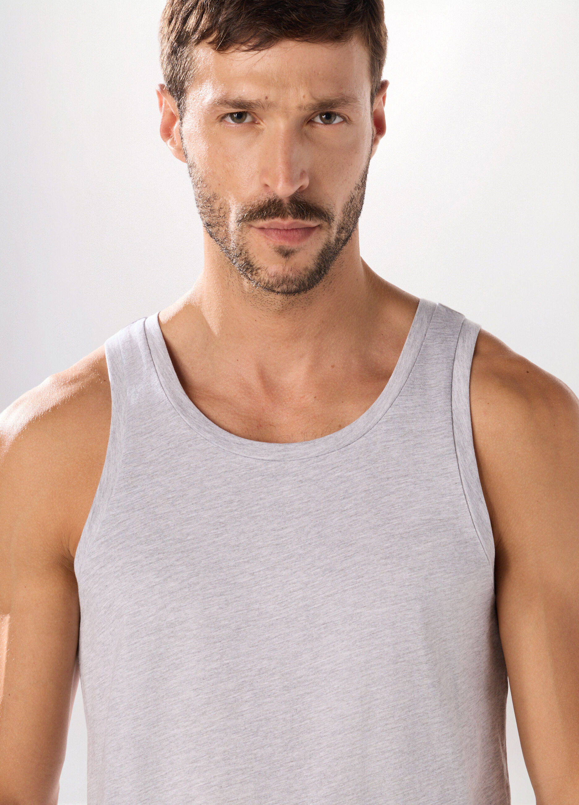 Canotta in jersey di misto cotone uomo_2