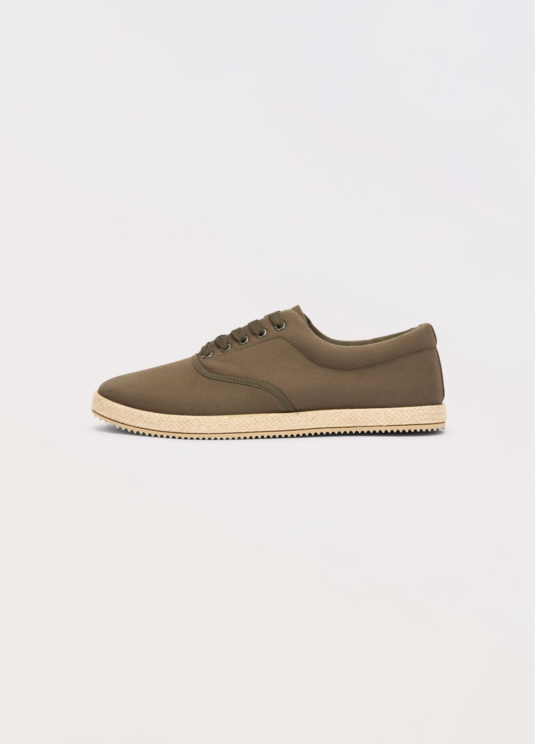 Sneaker con lacci e suola in corda uomo