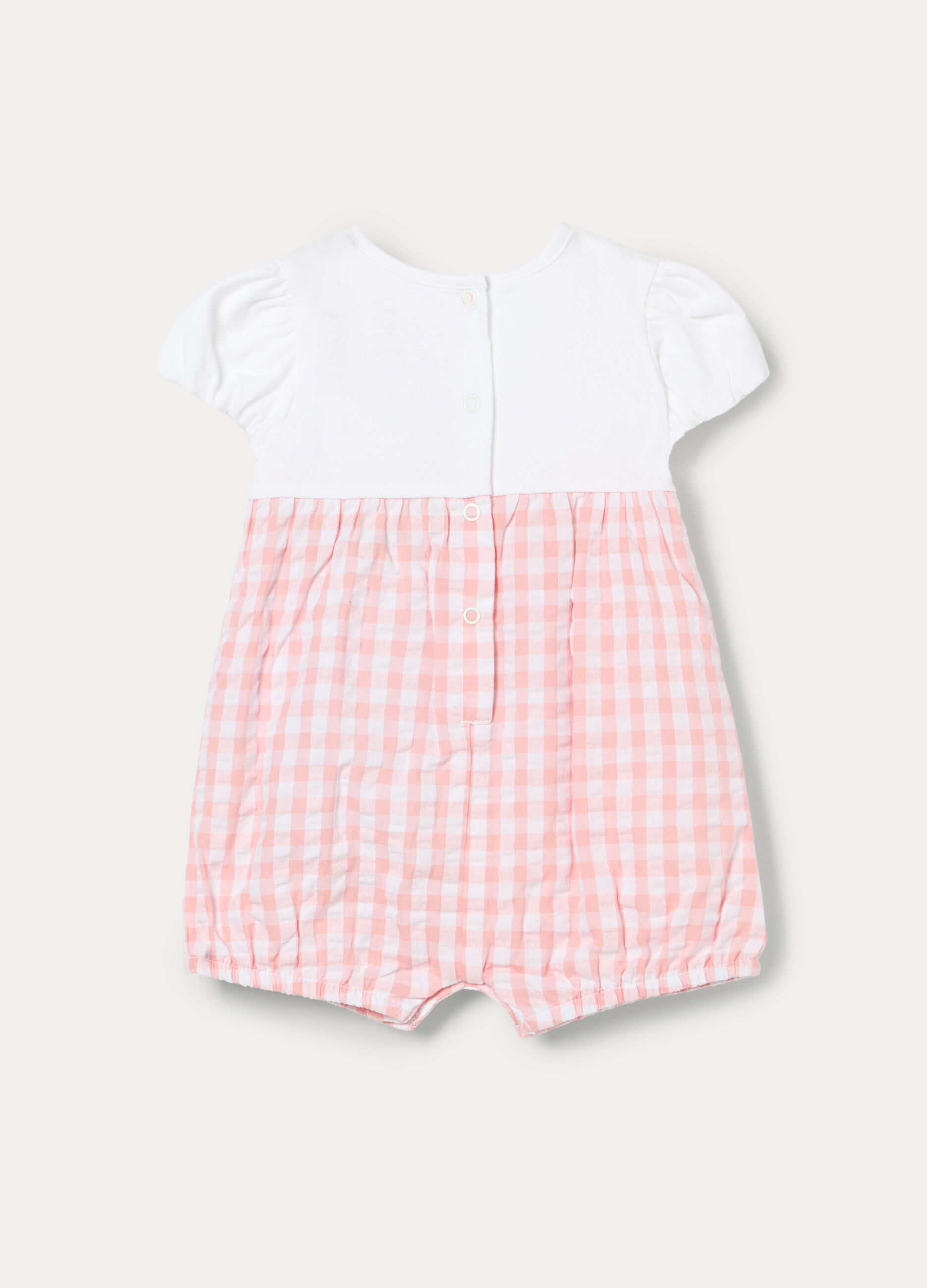 Pagliaccetto misto cotone seersucker neonata_1