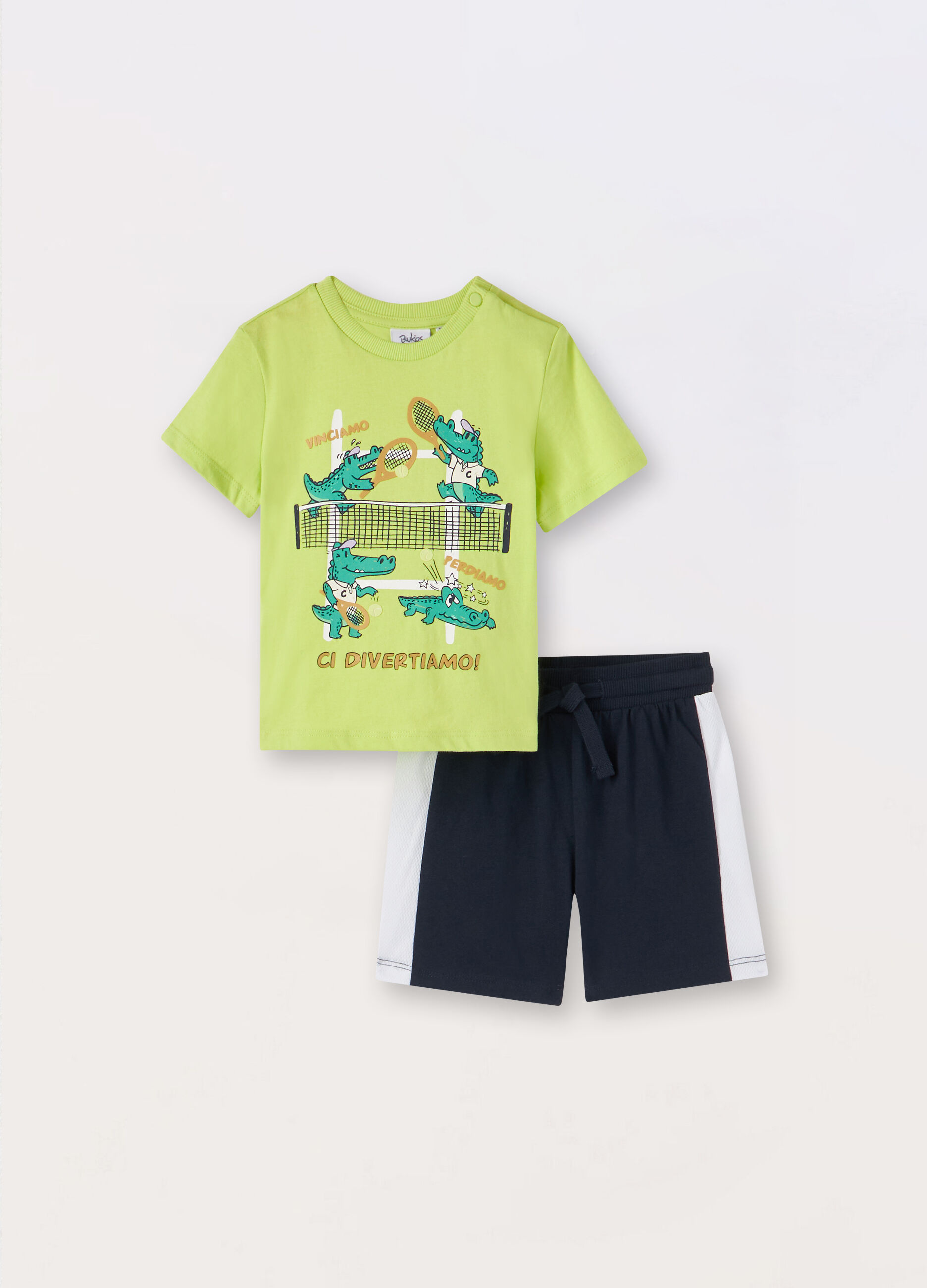 Jogging set in jersey di puro cotone neonato_0