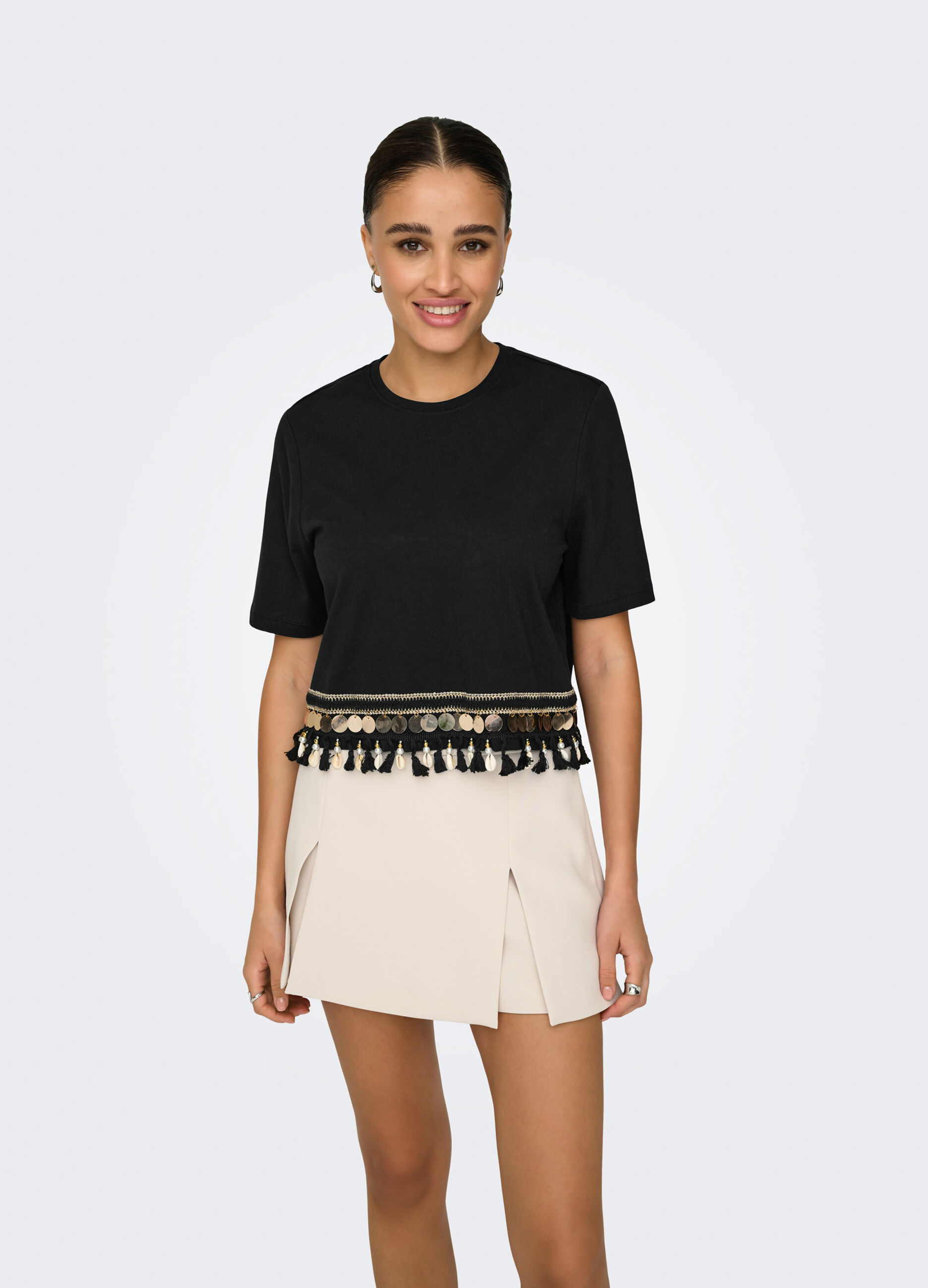 T-shirt con applicazioni donna