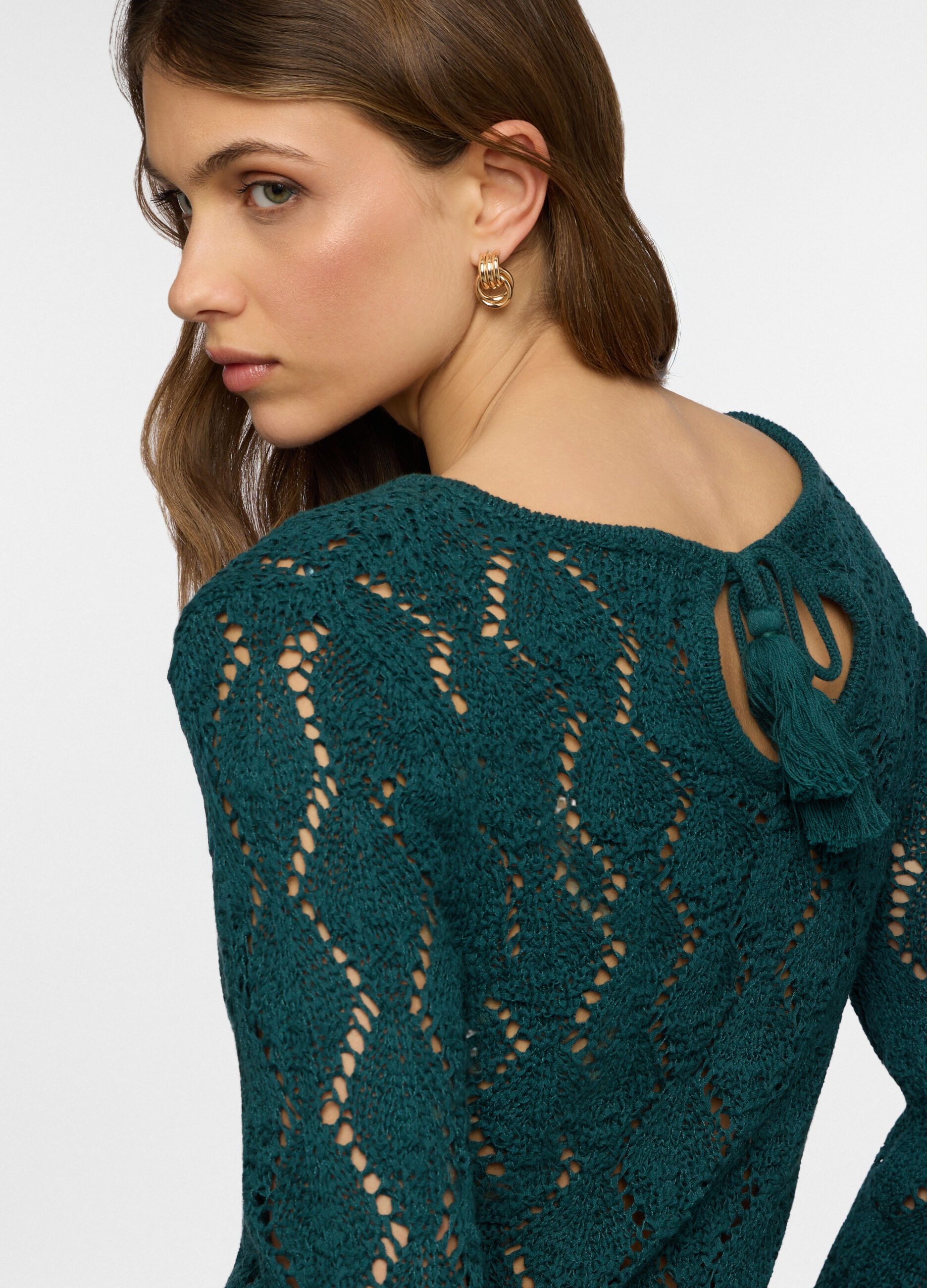 Pullover girocollo operato donna_2