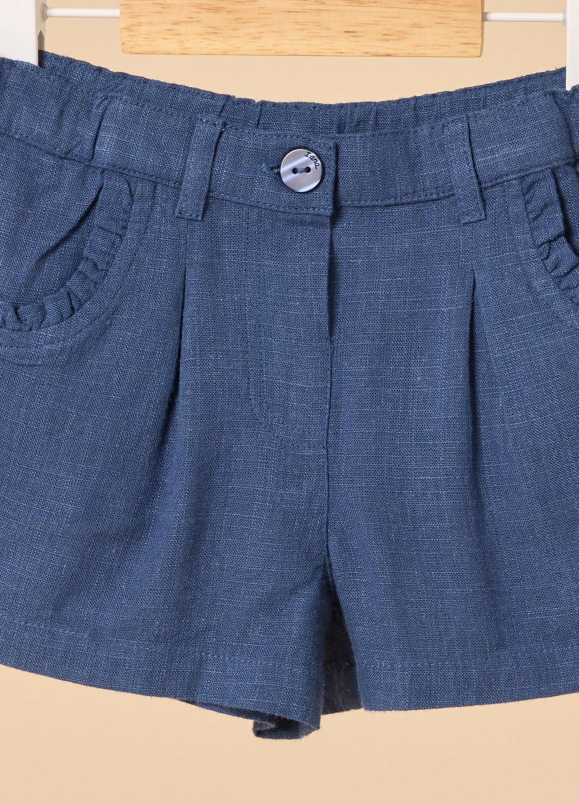 Shorts in misto lino IANA neonata_1