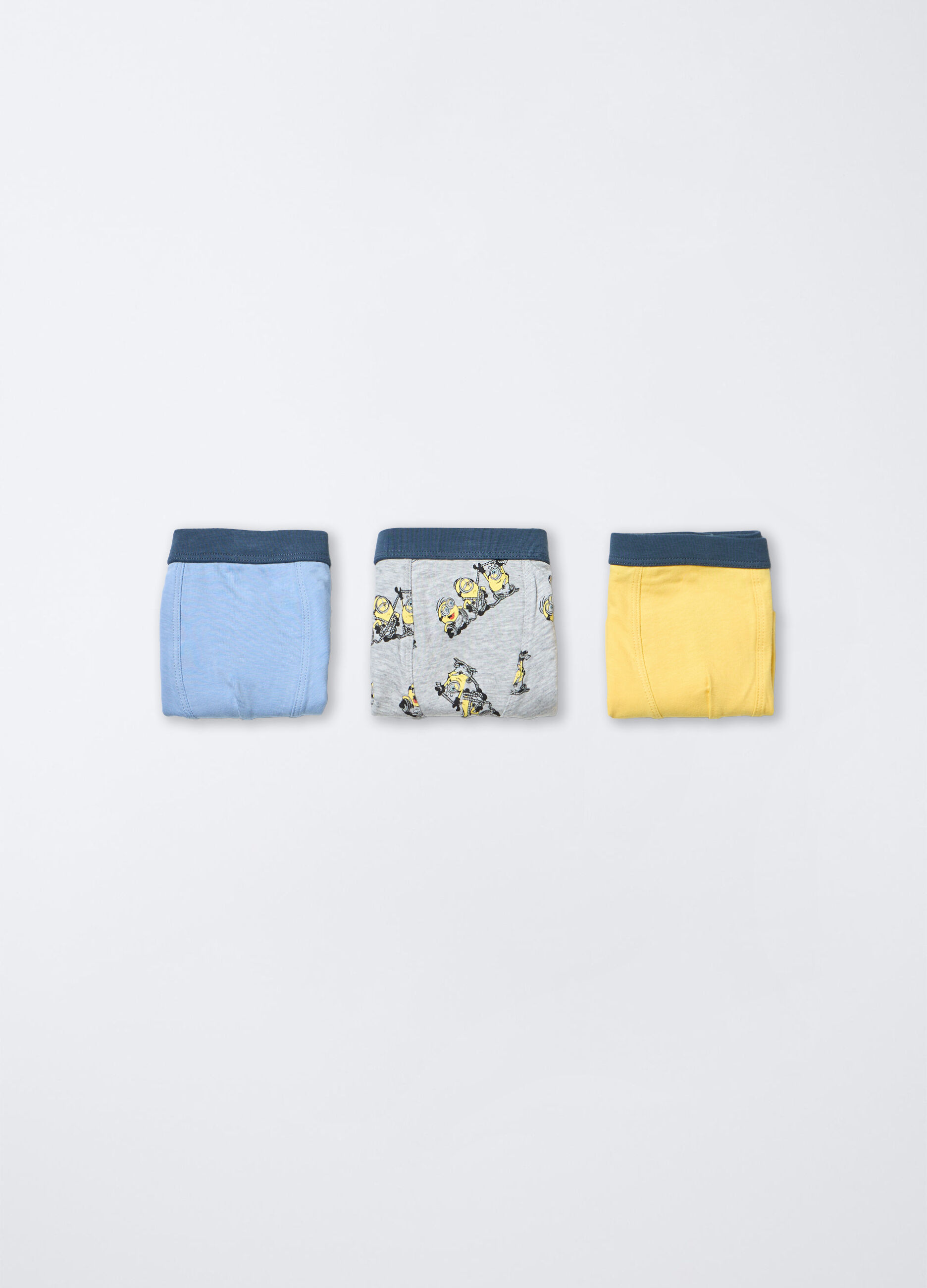 Pack 3 boxer Minions in jersey di cotone stretch bambino_0