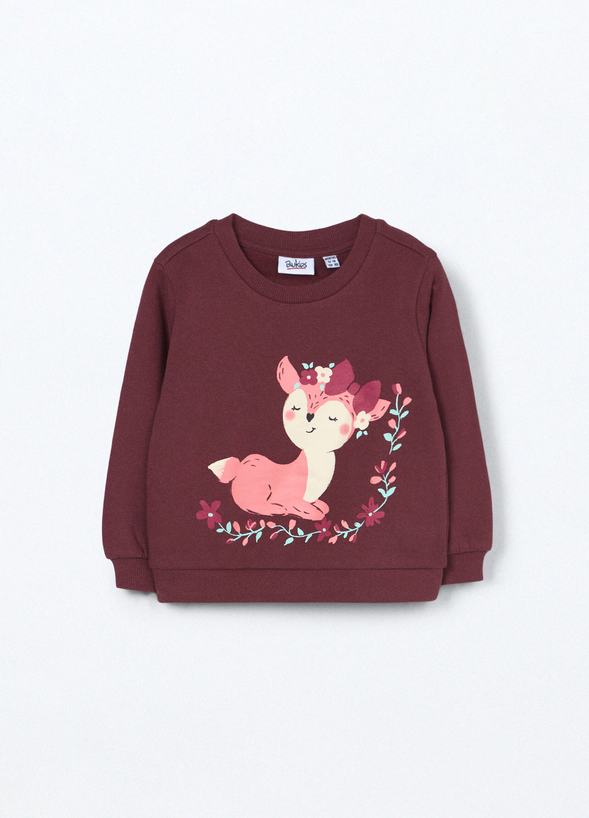 Felpa in puro cotone fleece neonata_0