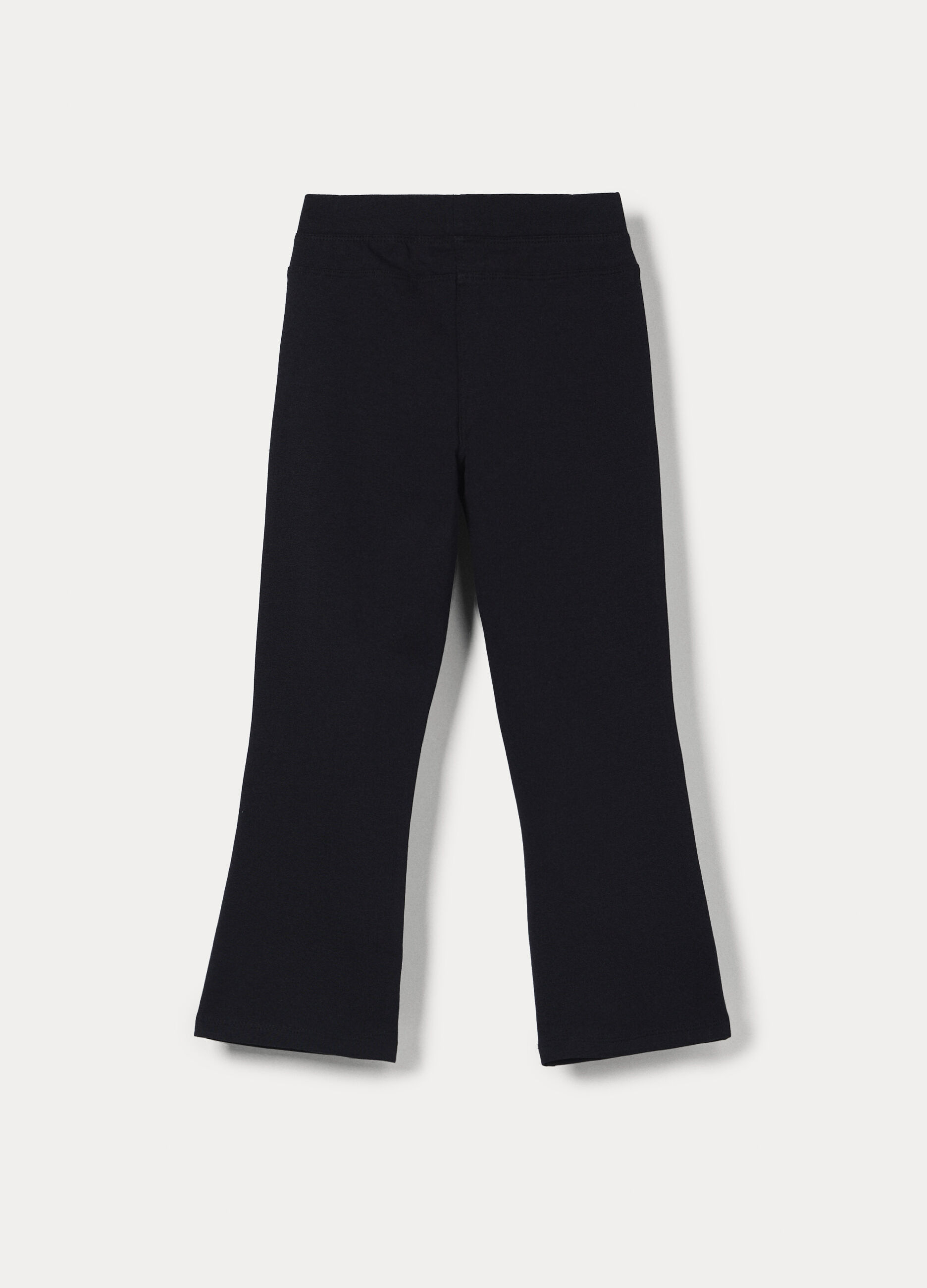 Treggings flare fit in french terry di cotone stretch bambina_1