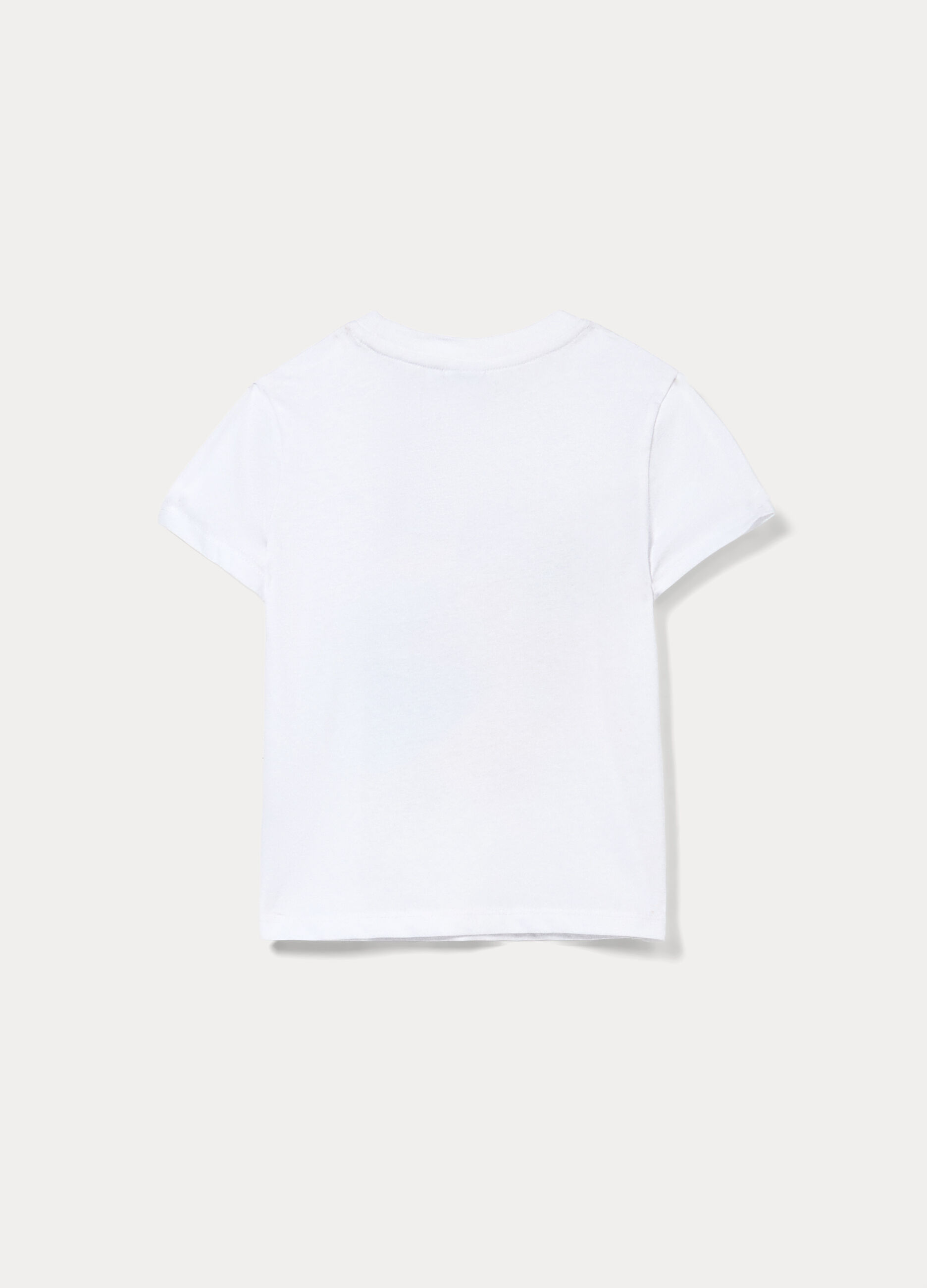 T-shirt girocollo in jersey di puro cotone ragazza_1