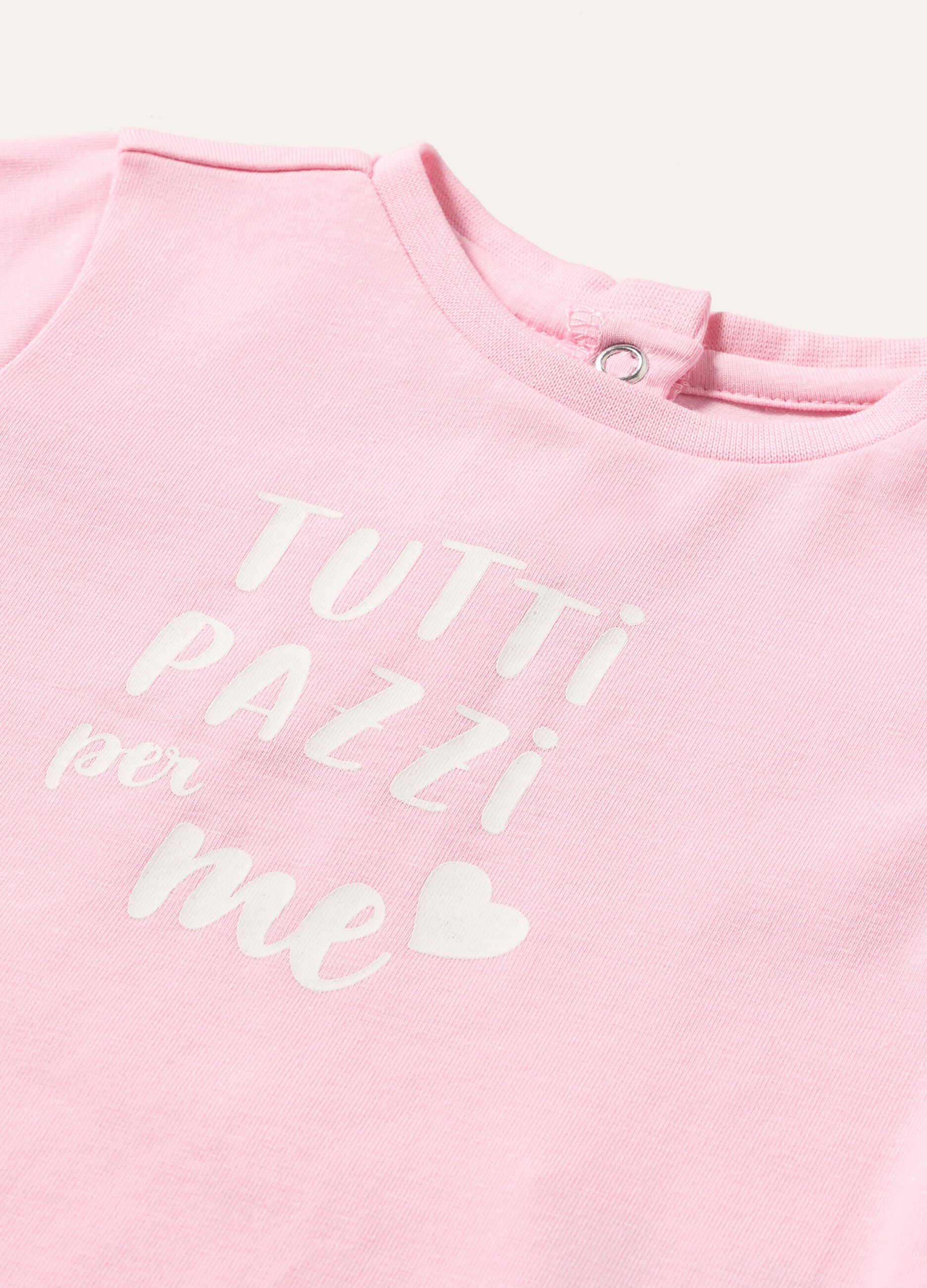 T-shirt a maniche lunghe in cotone stretch neonata_1
