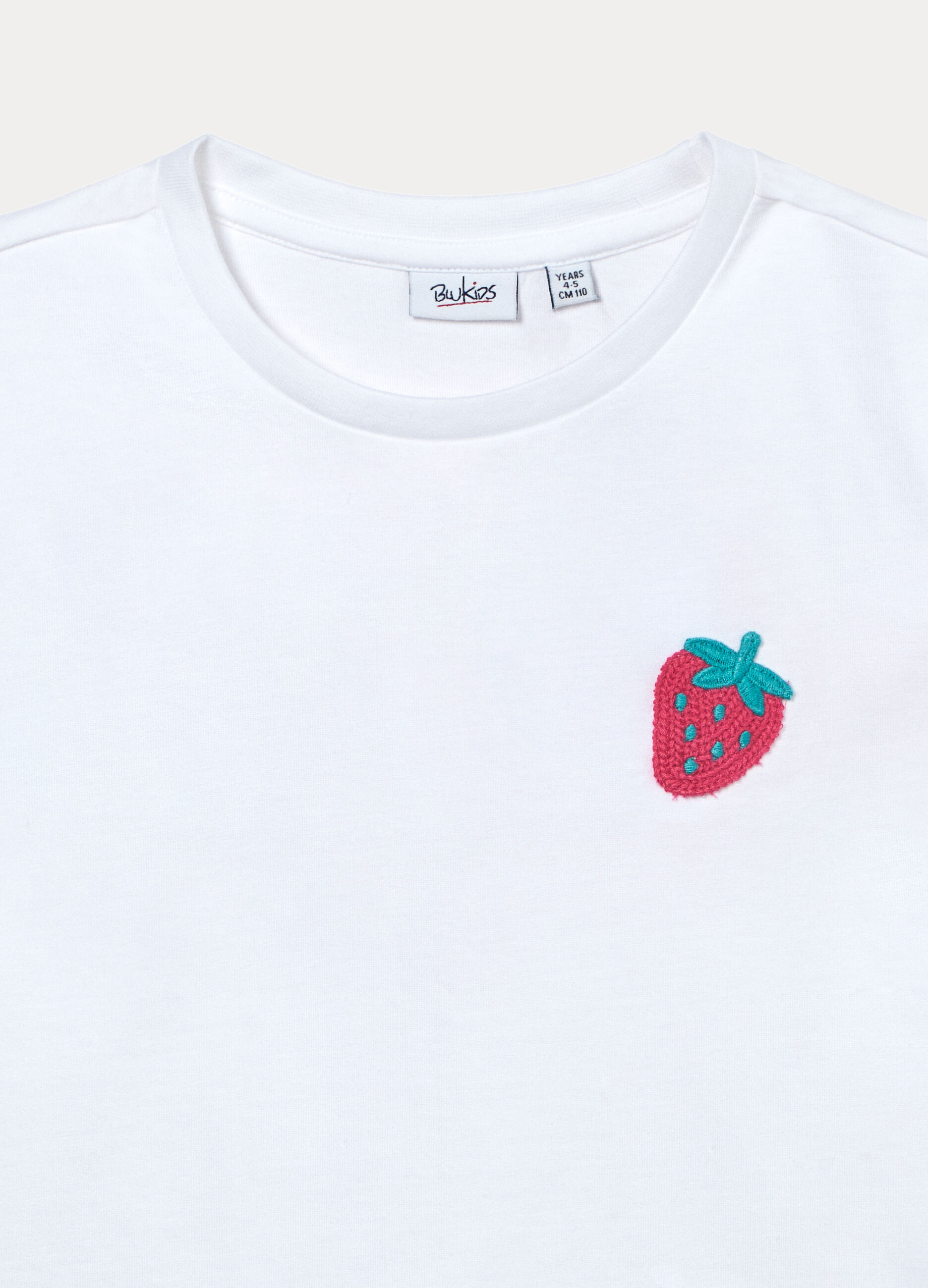 T-shirt smanicata in jersey di puro cotone bambina_2