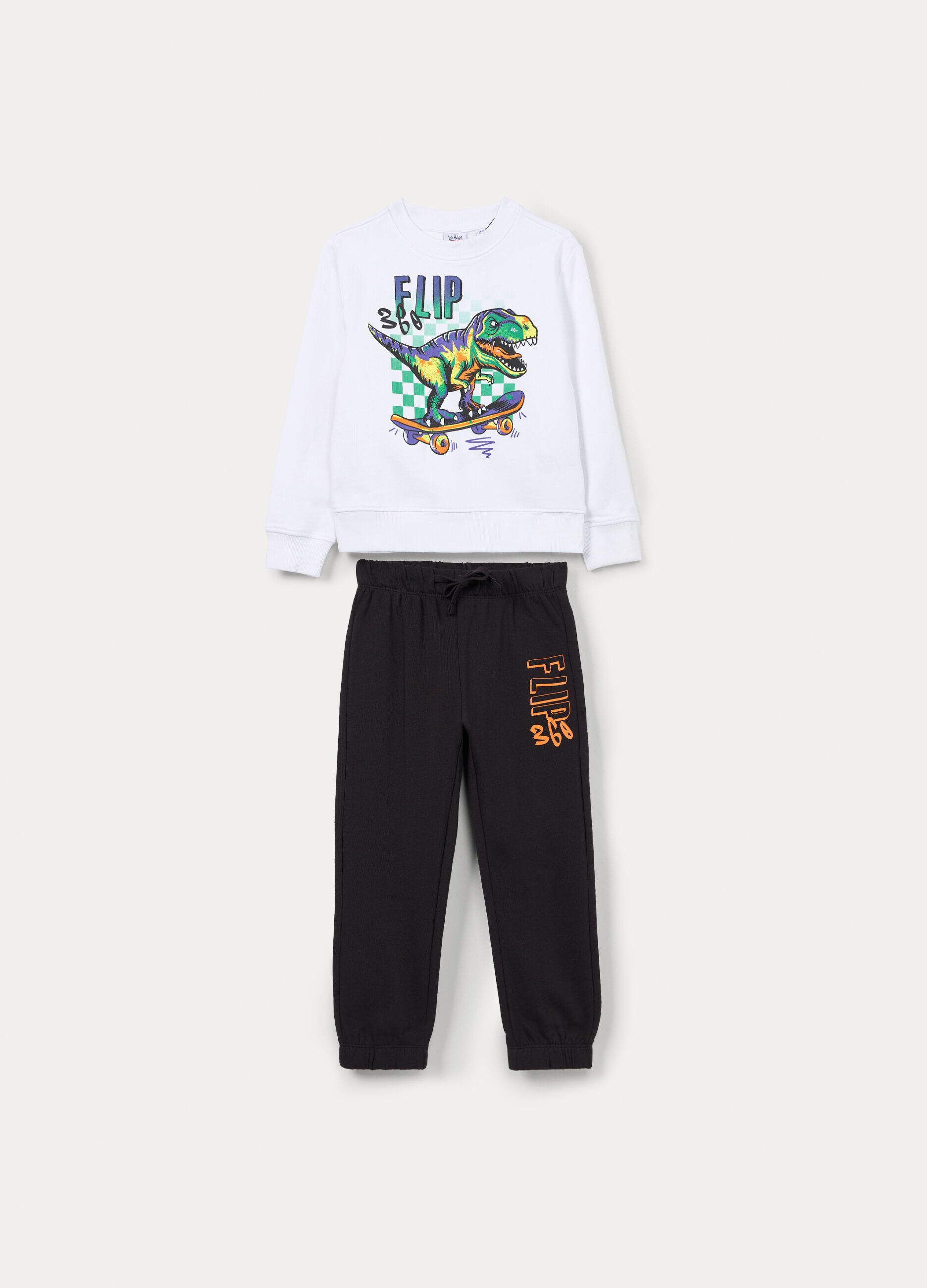 Jogging set in french terry di puro cotone bambino _0