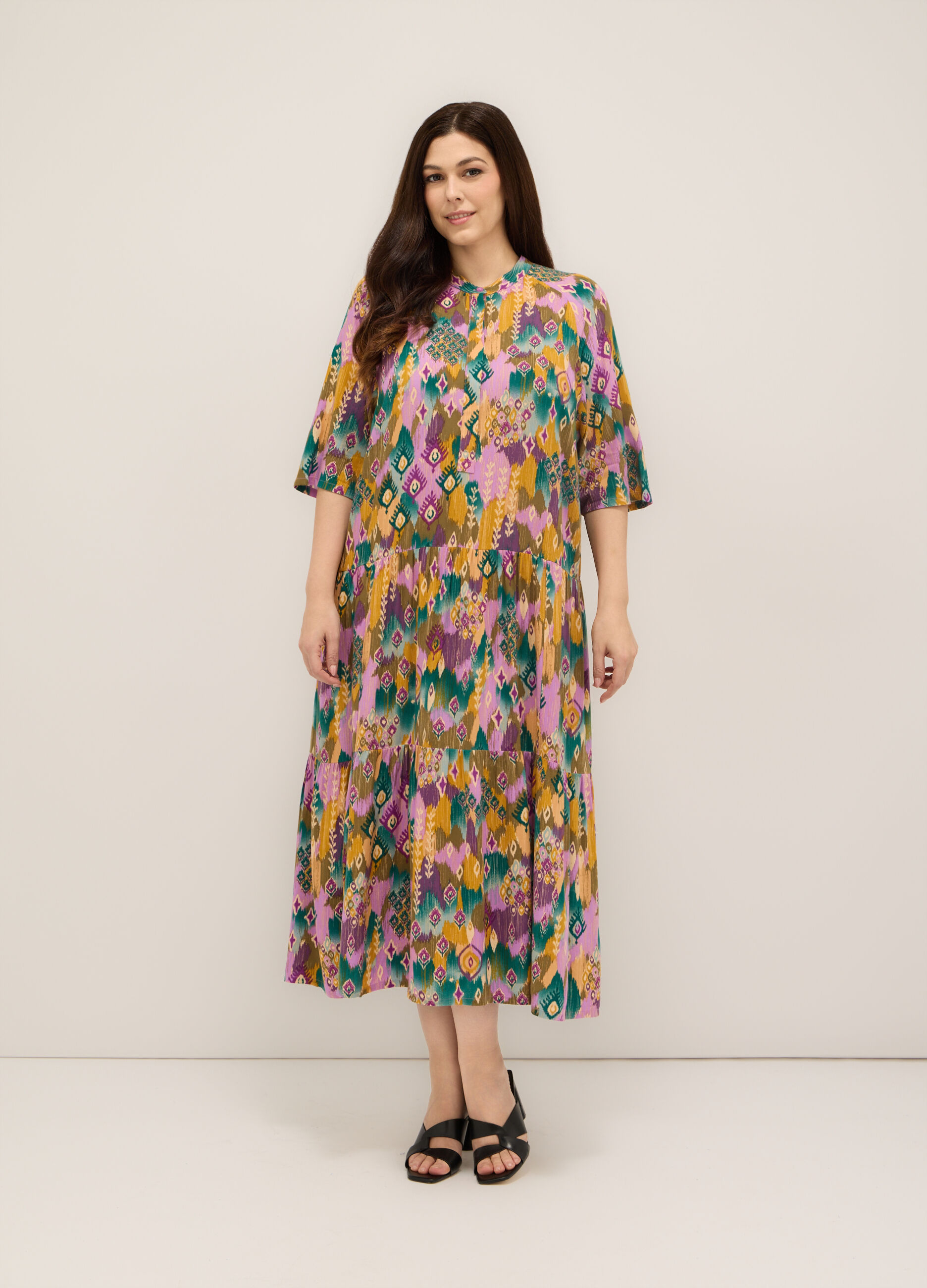 Vestito in pura viscosa donna curvy_0
