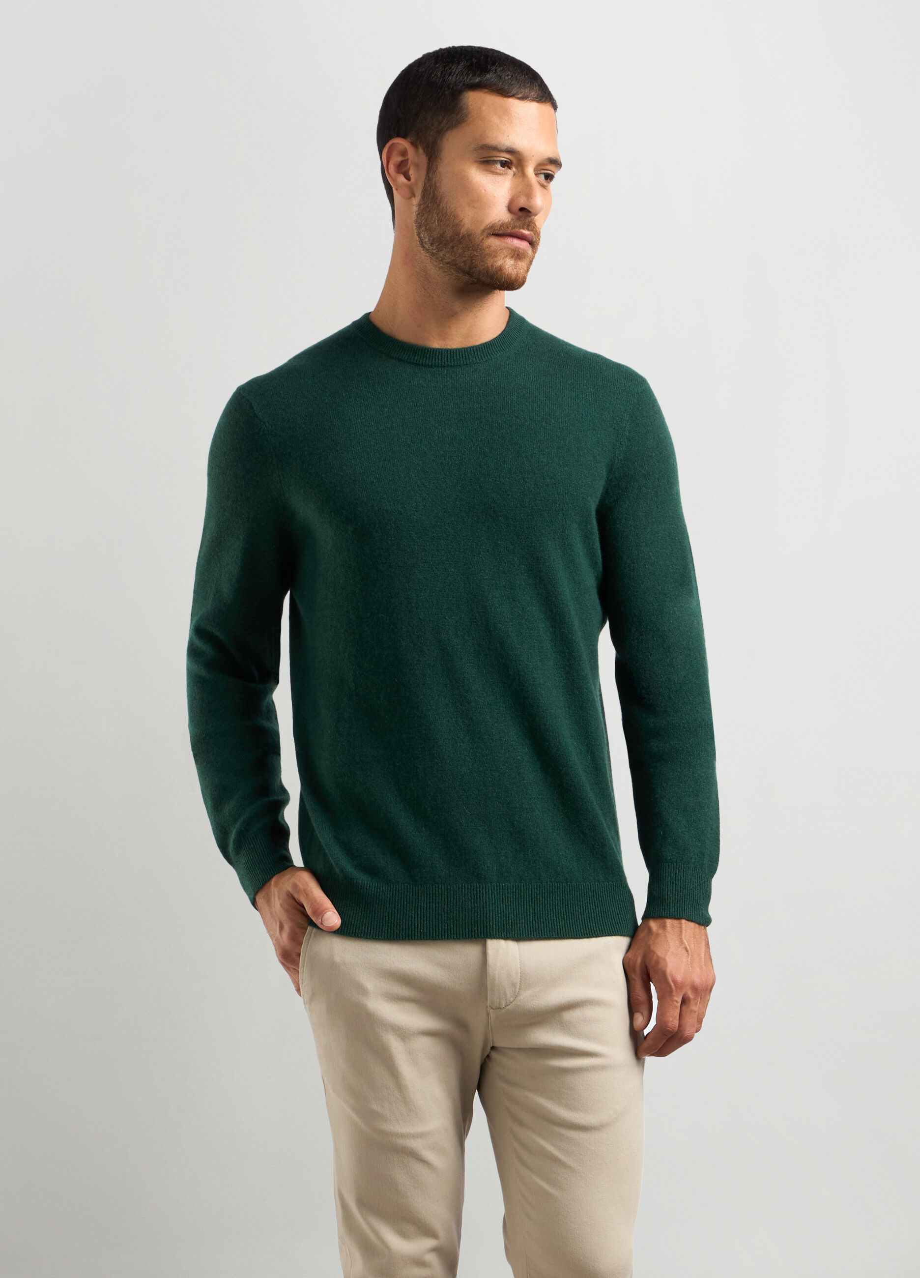 Maglione girocollo in puro cashmere uomo_0