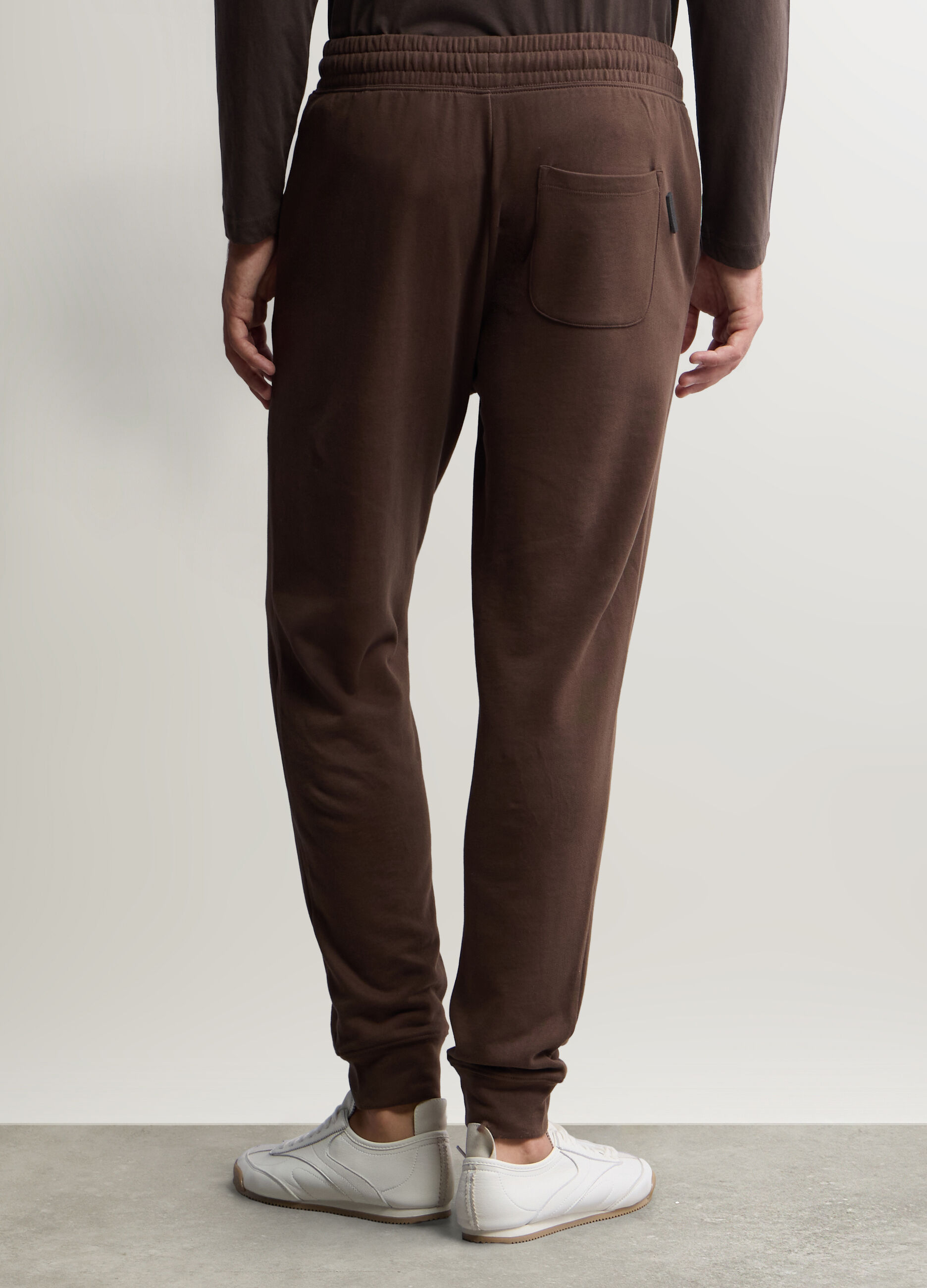 Jogger slim fit in felpa di cotone uomo