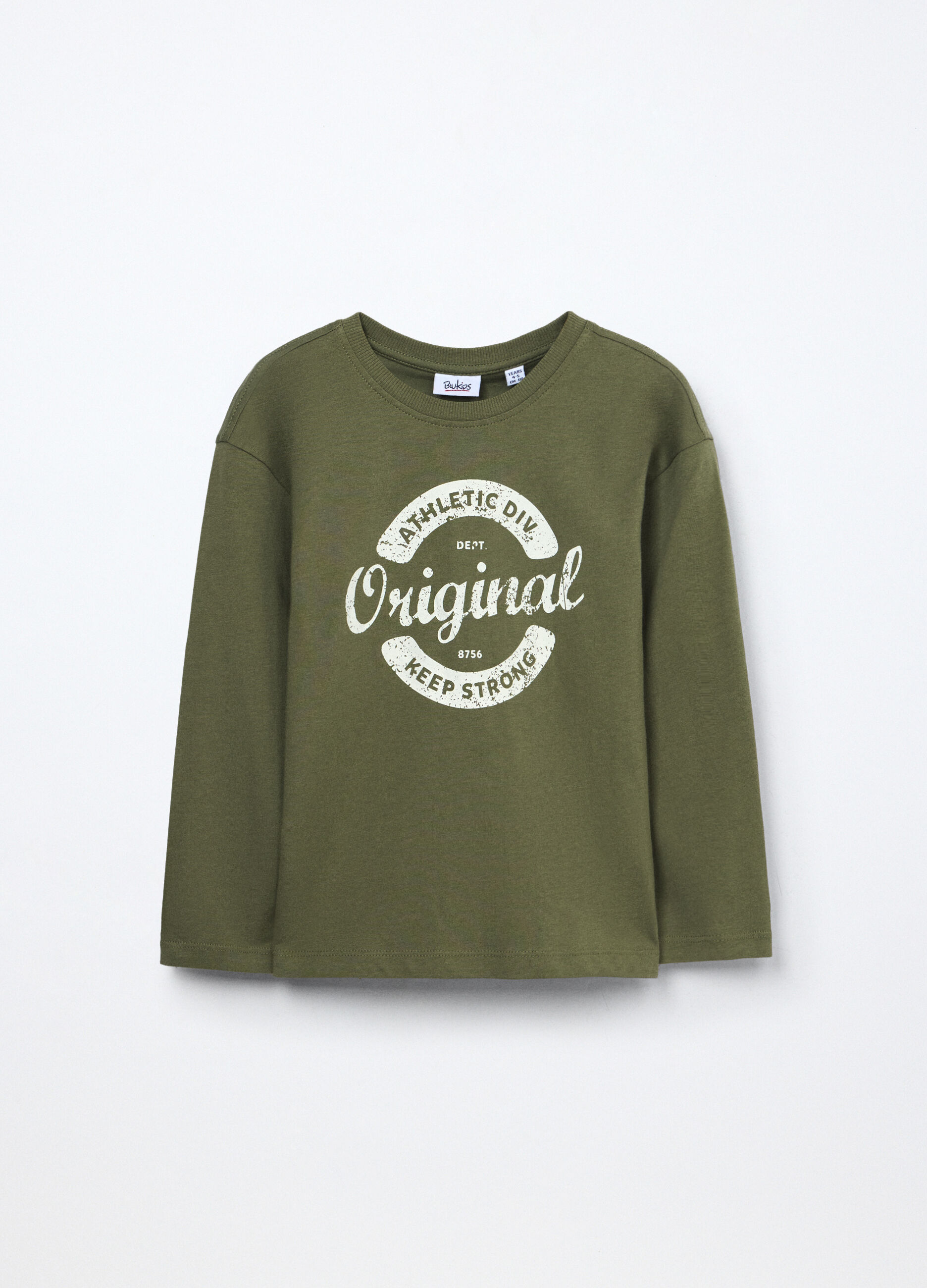T-shirt a maniche lunghe in puro cotone jersey bambino_0