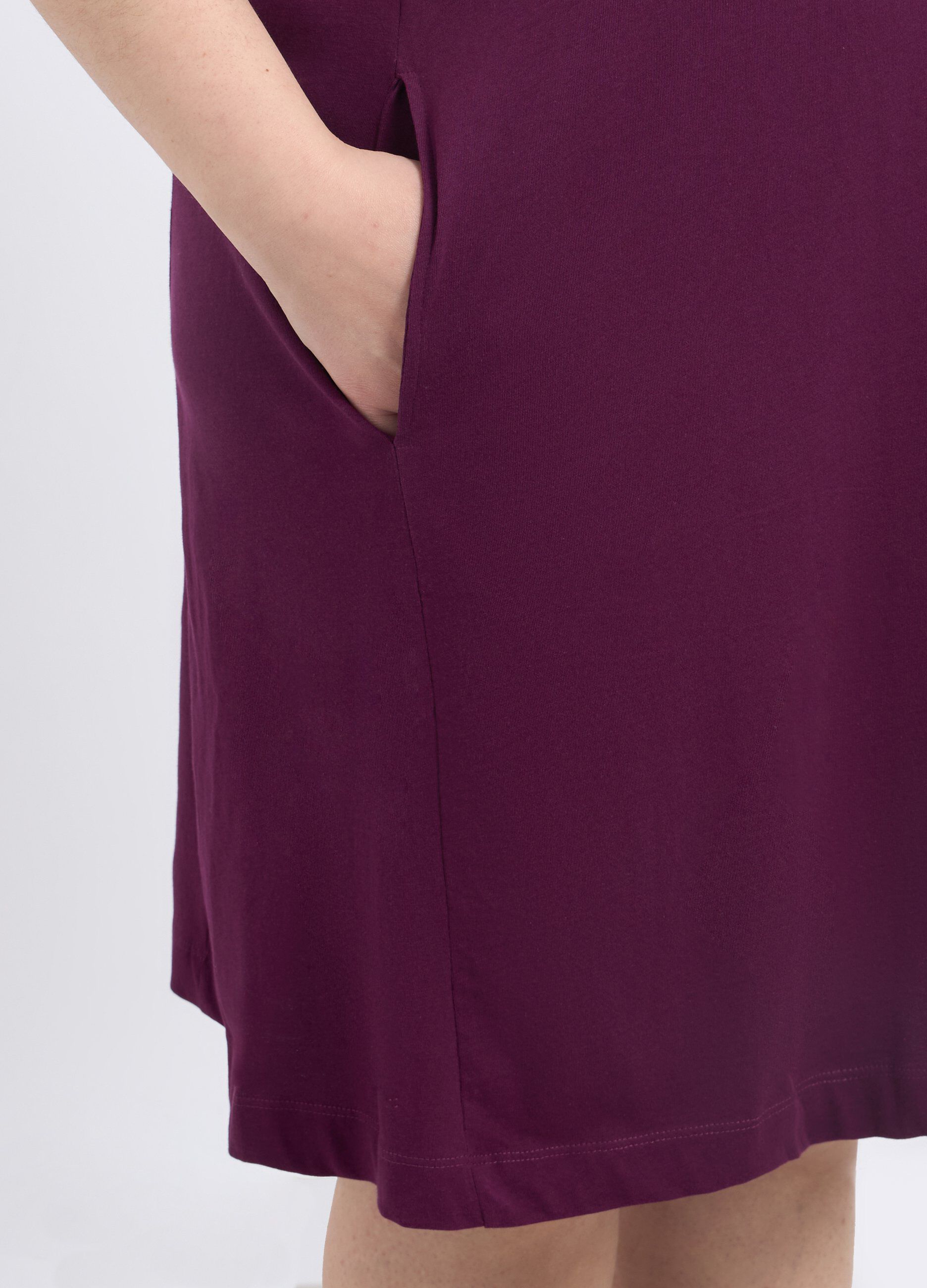 Abito corto in puro cotone donna curvy_2