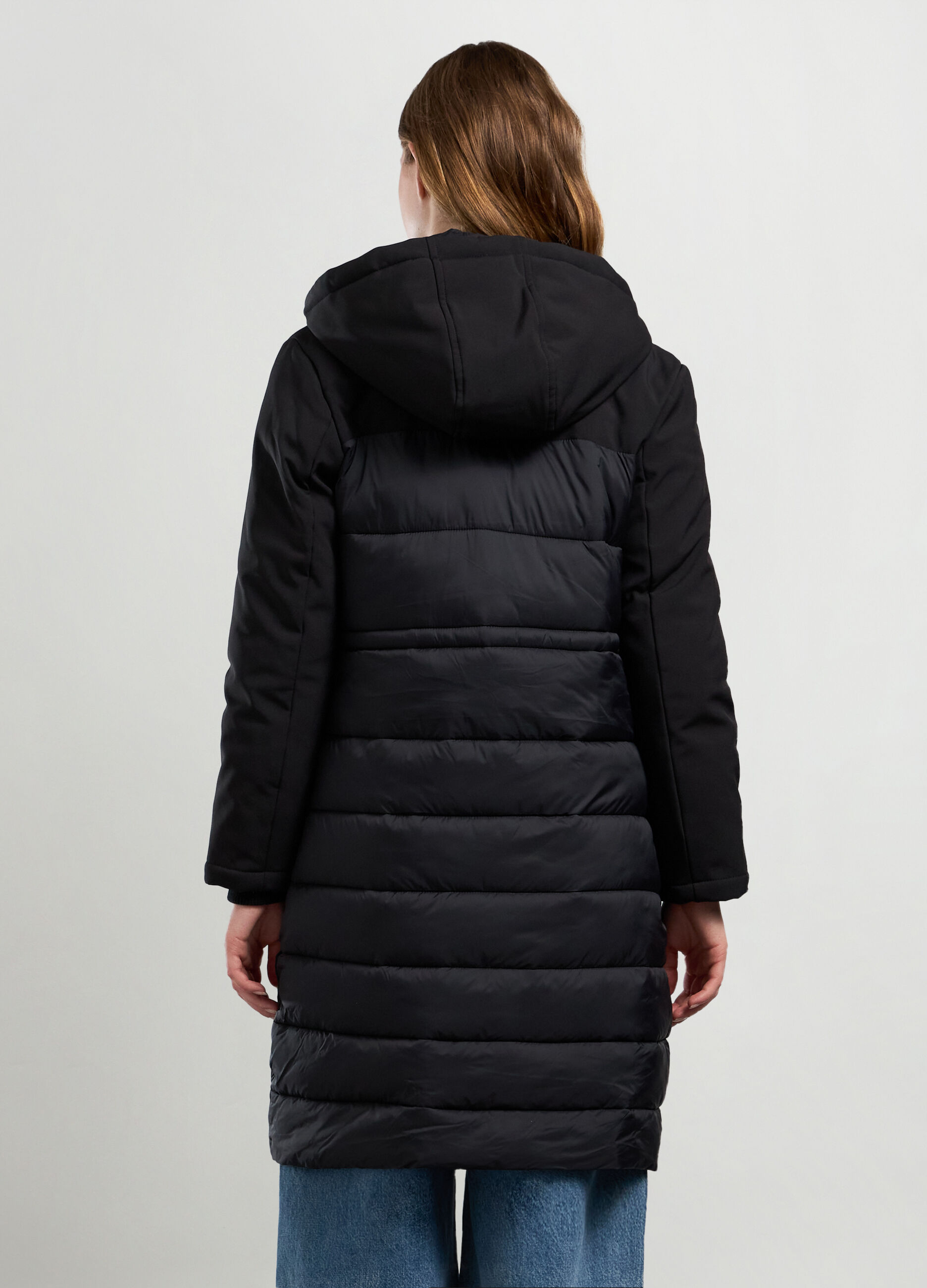 Giacca imbottita lunga donna _1