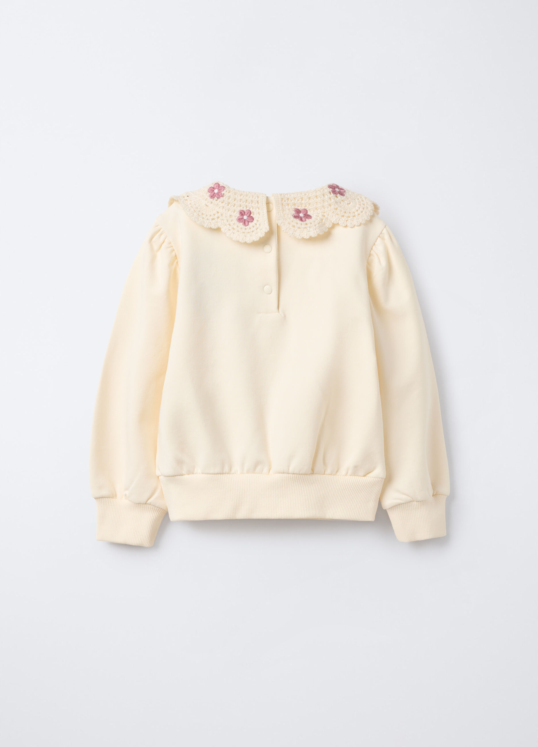 Felpa in cotone garzato stretch bimba_1