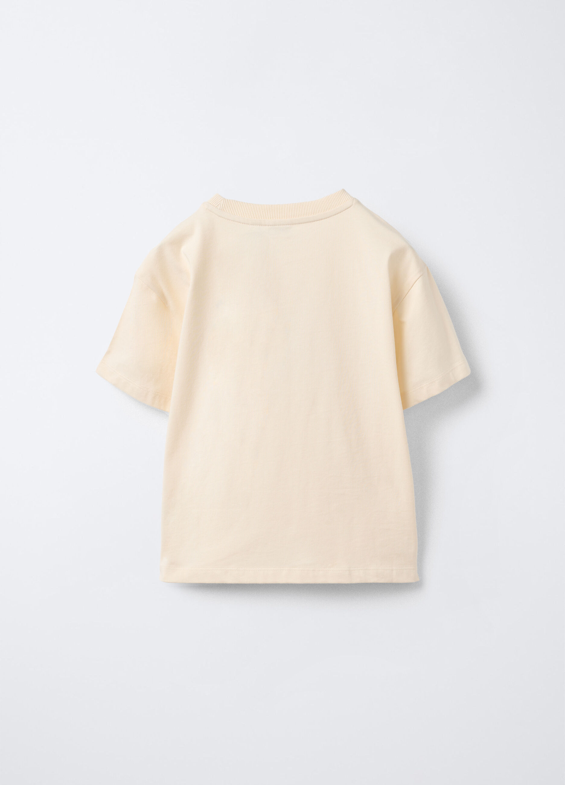 T-shirt girocollo in jersey di puro cotone ragazza_1