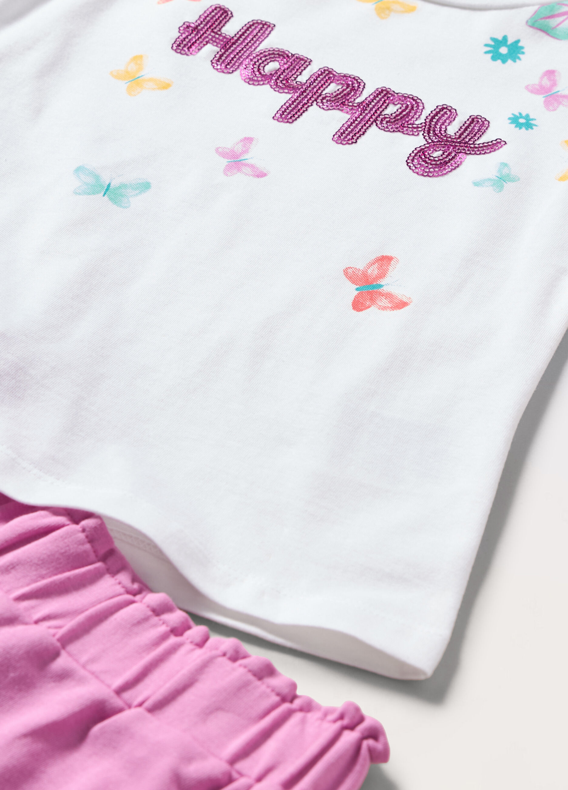 Jogging set in jersey di puro cotone bambina_1