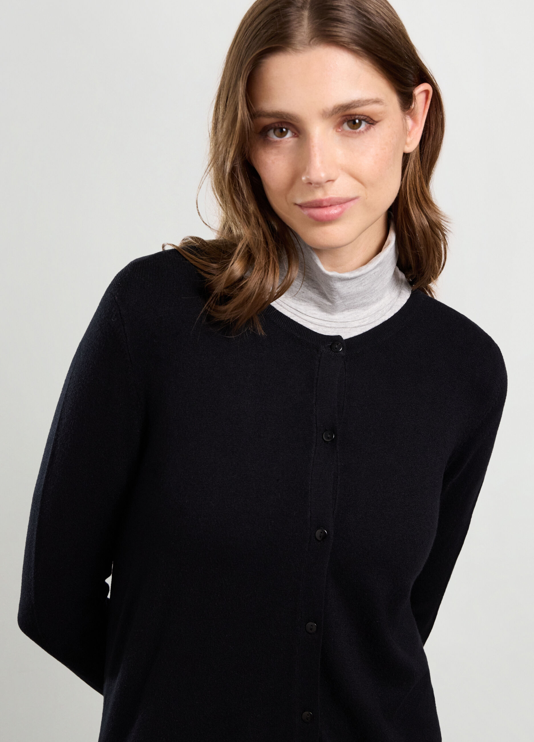 Cardigan misto viscosa donna_2