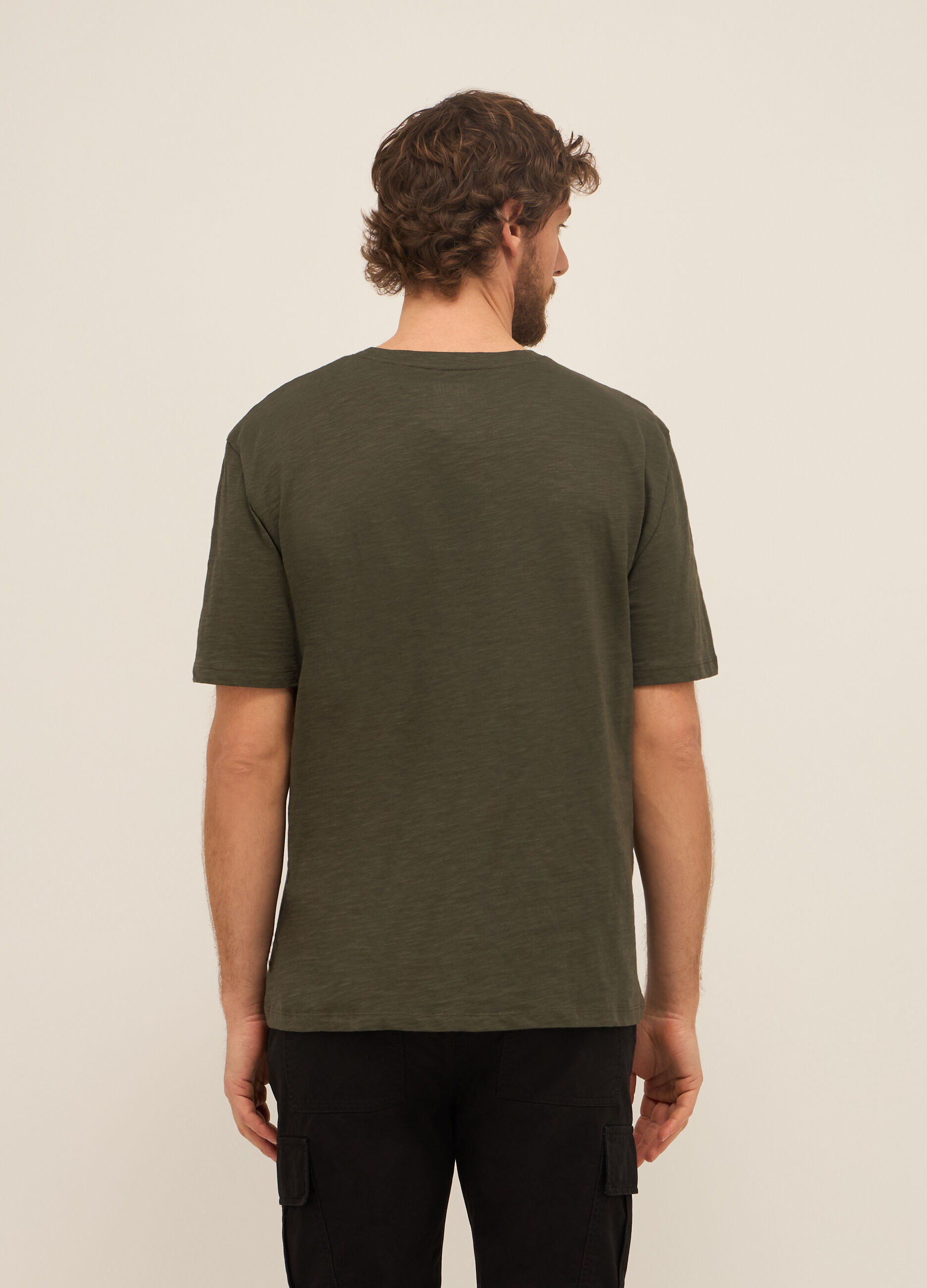 T-shirt in puro cotone con logo uomo
