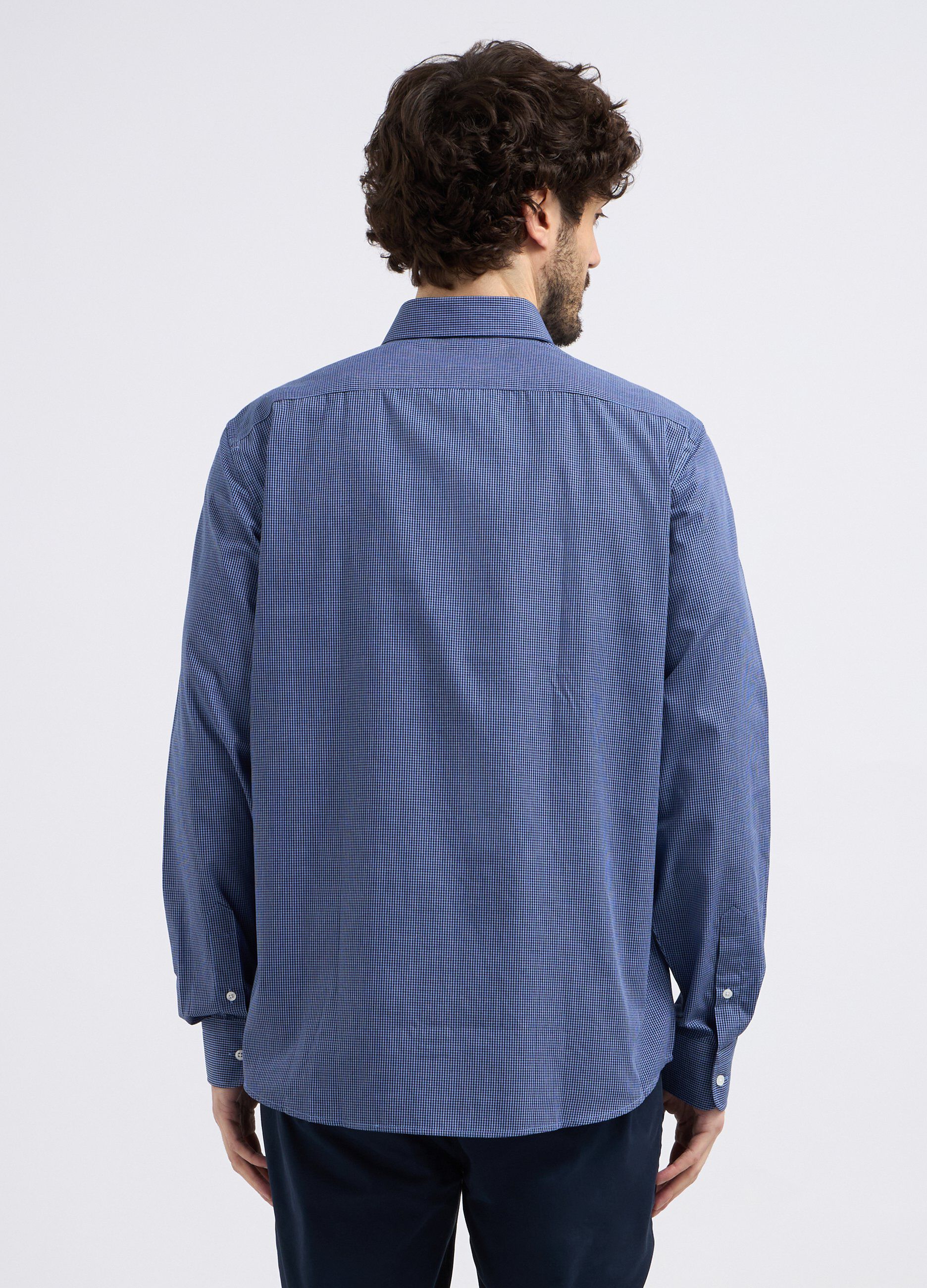 Camicia a microquadri uomo_1