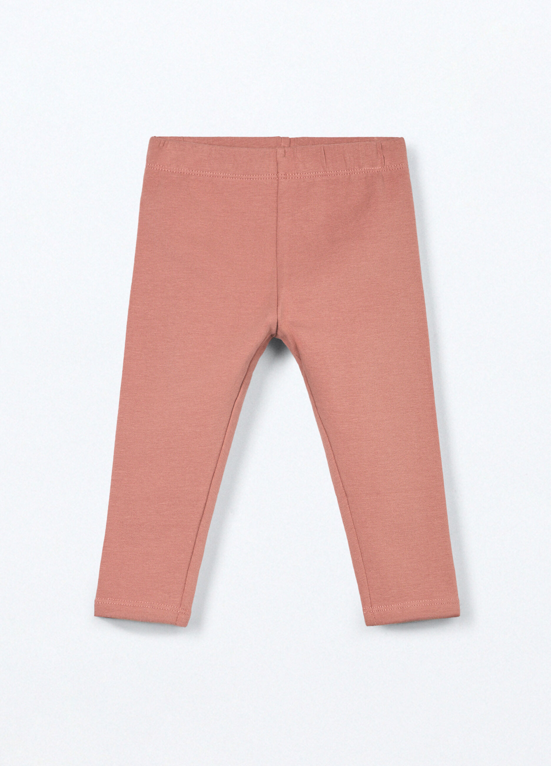 Leggings in cotone fleece stretch neonata_0