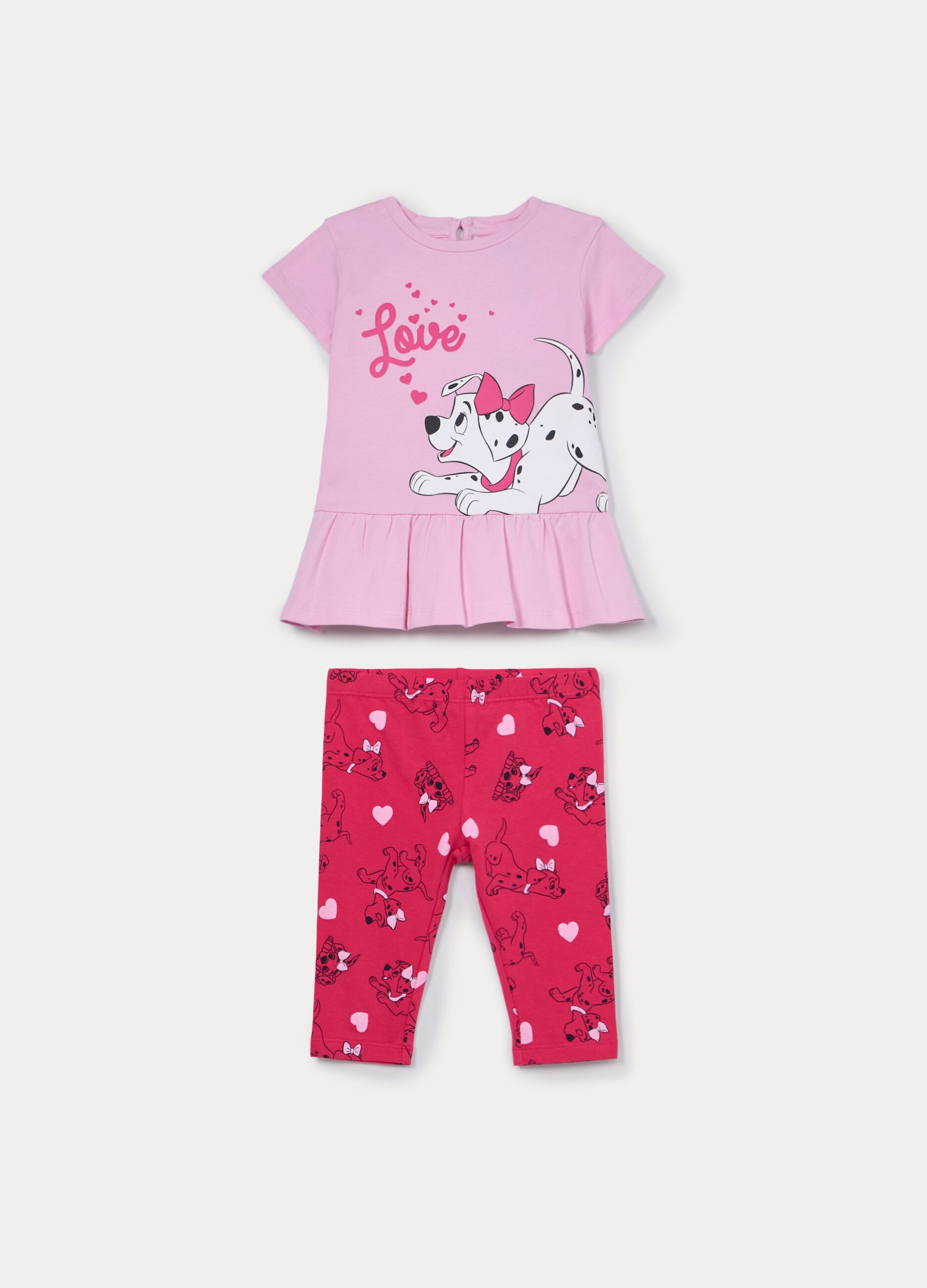 Jogging set Disney in jersey di cotone stretch bimba_0