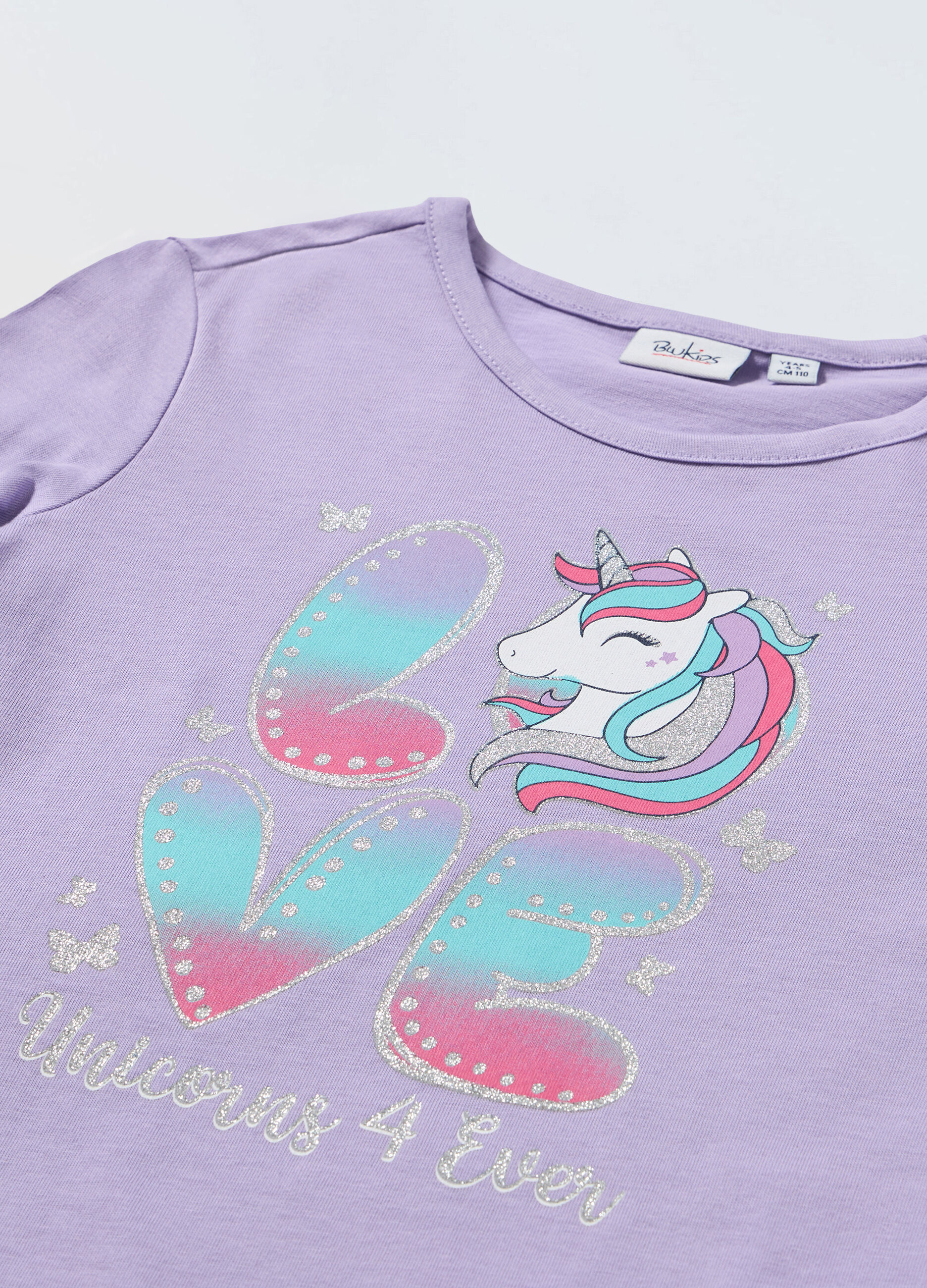 T-shirt in puro cotone a maniche lunghe bambina_1