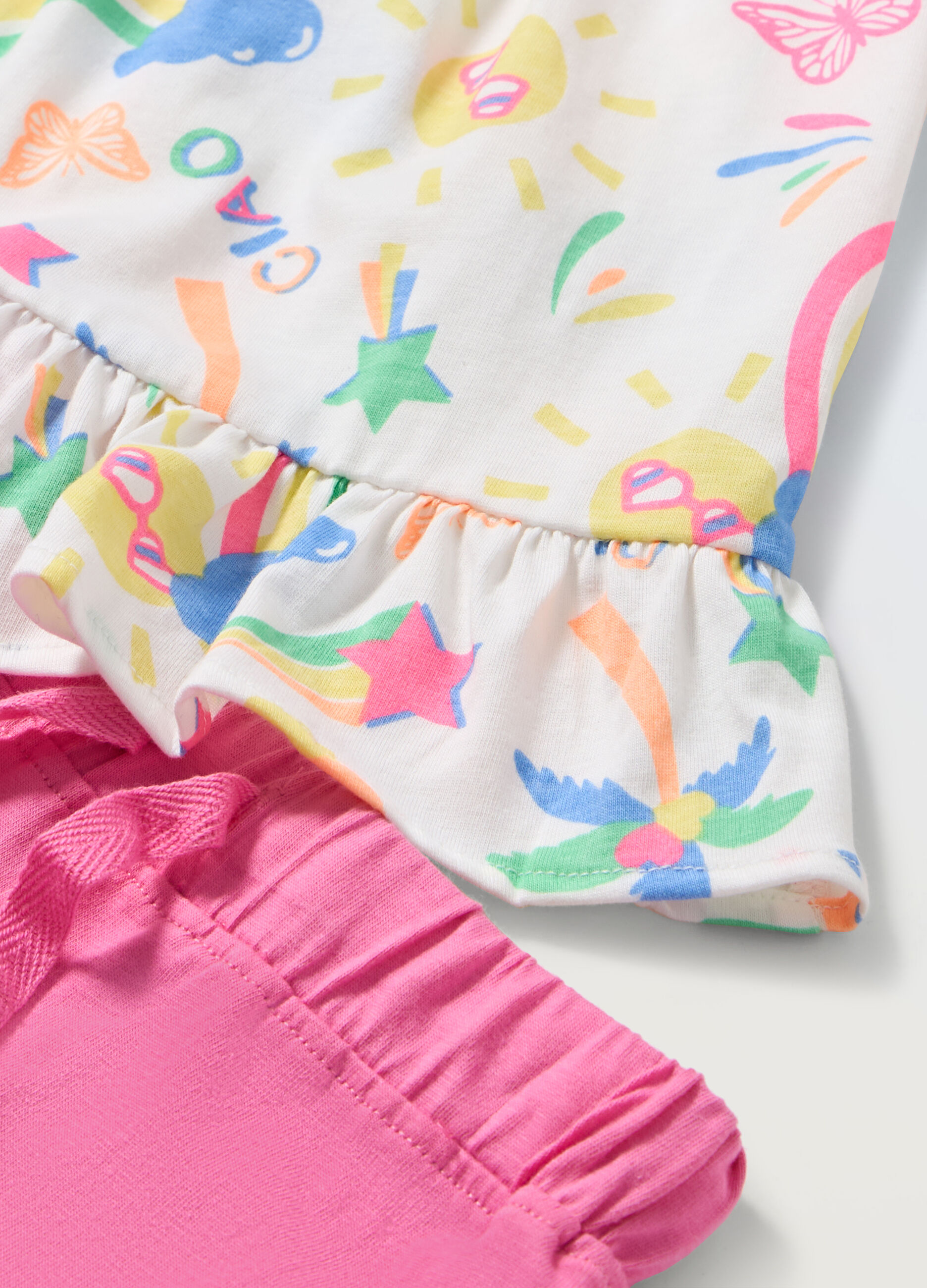 Jogging set in puro cotone neonata_1