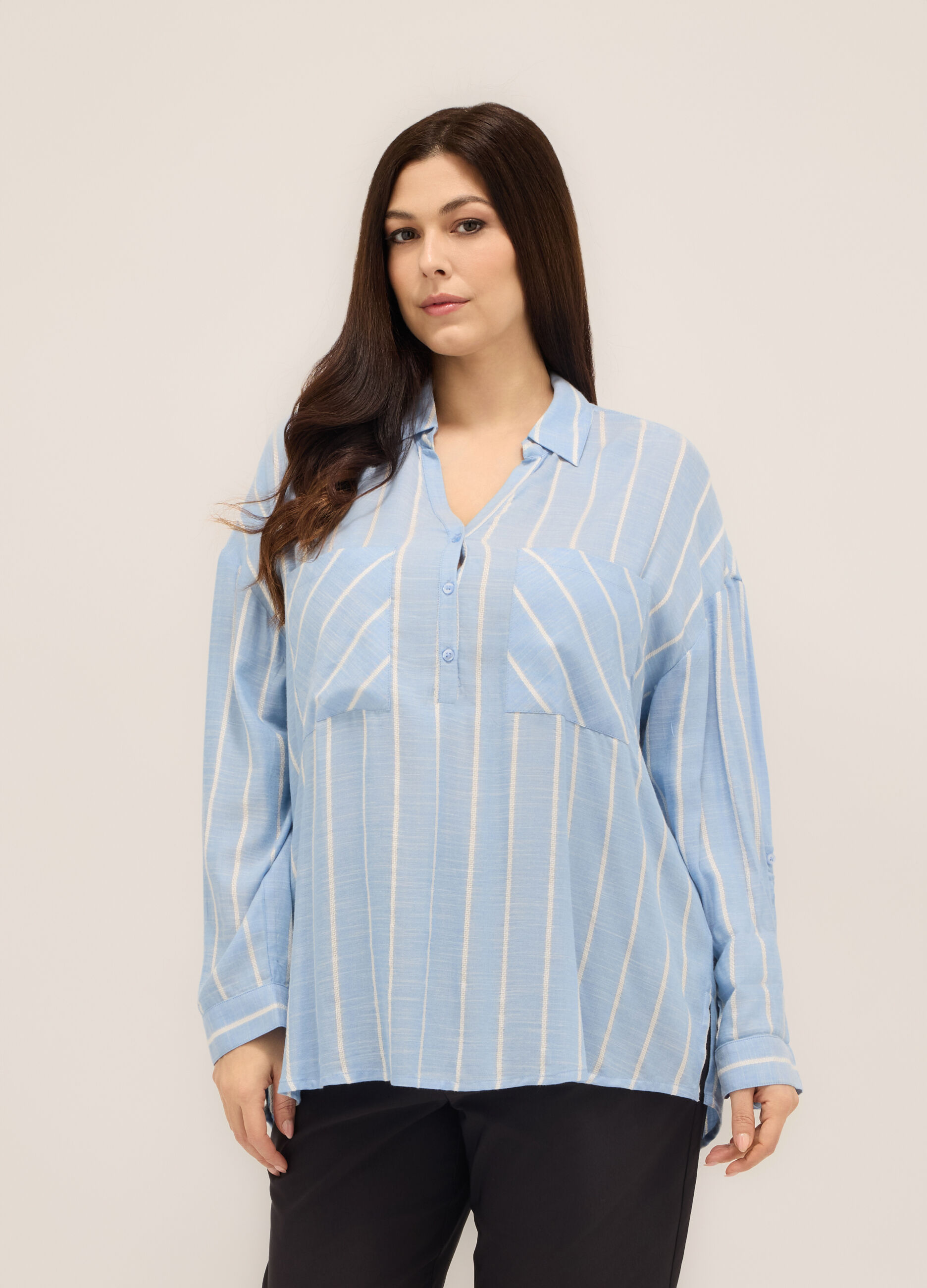 Blusa in pura viscosa donna curvy_0
