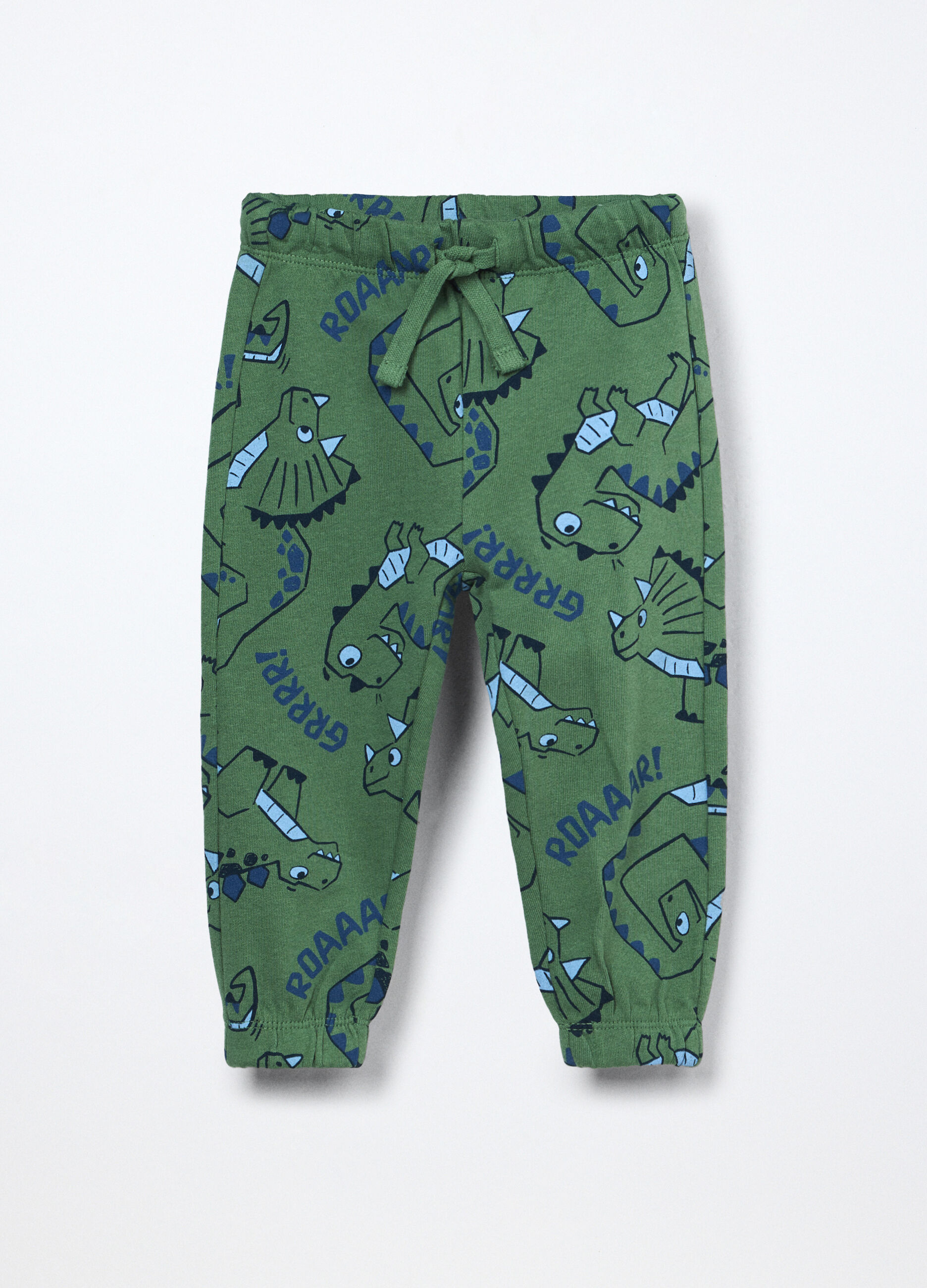 Jogger in french terry di puro cotone neonato_0