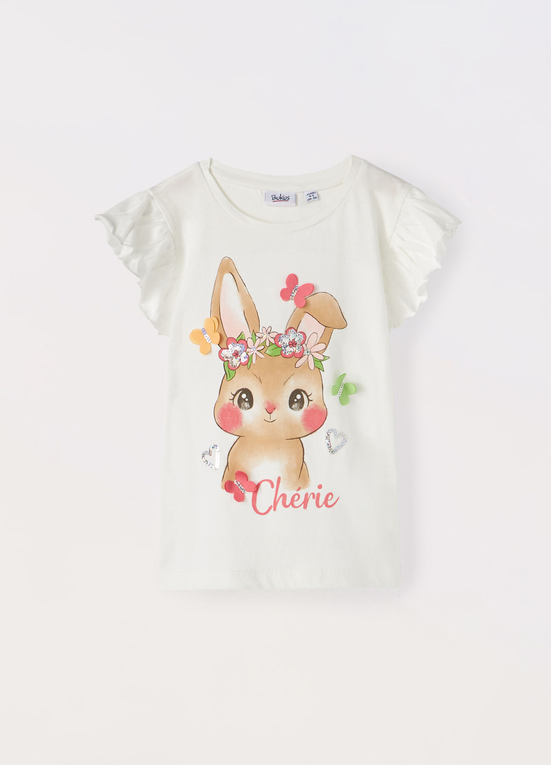 T-shirt in jersey di puro cotone bambina_0