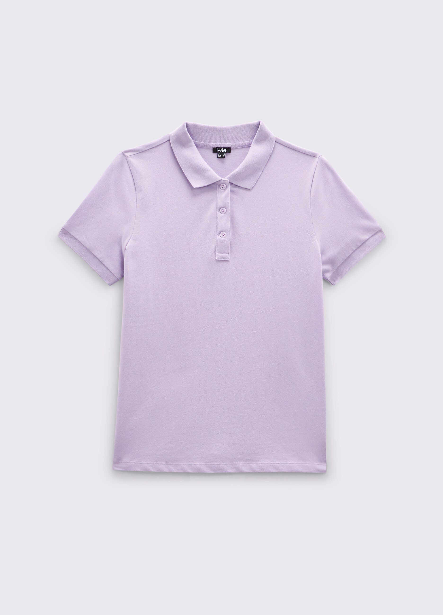 Polo in puro cotone piquet donna_0